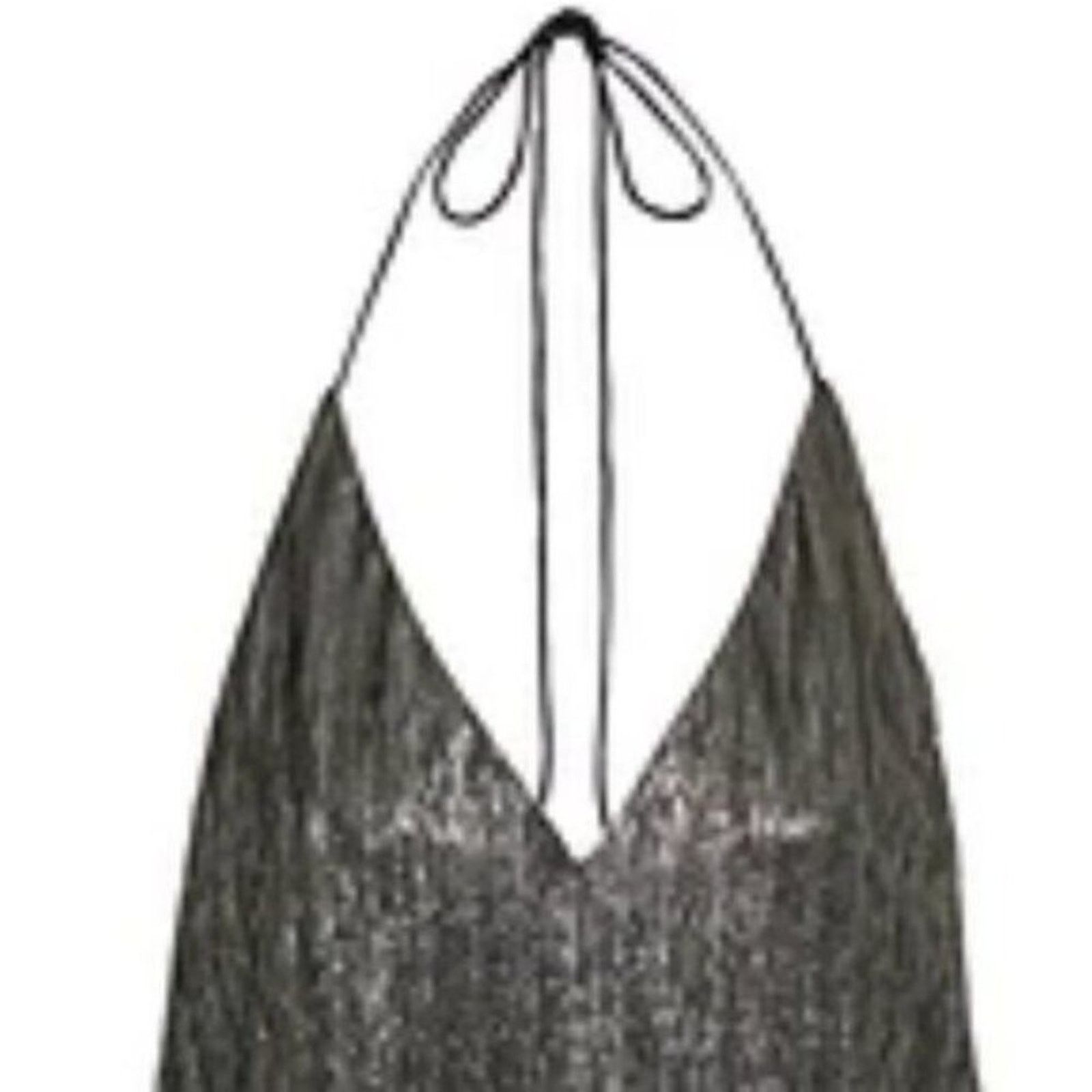 Alice + Olivia Alice + Olivia Fern Halter Cross Front Top L Size L / US 10 / IT 46 - 5 Thumbnail