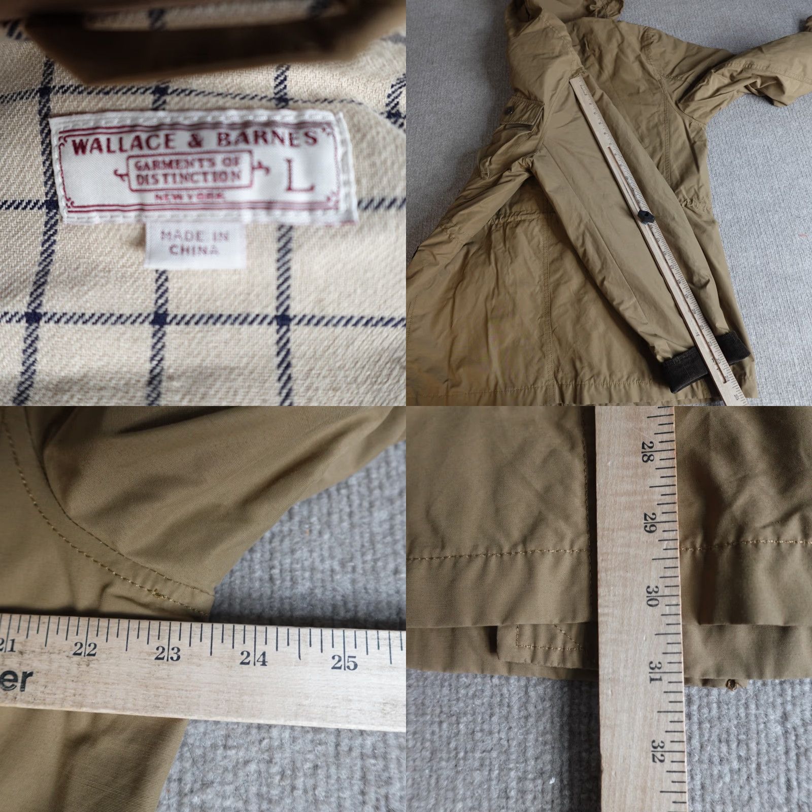 Wallace & Barnes Wallace & Barnes Jacket Mens Large Beige Lightweight Parka Coat Size US L / EU 52-54 / 3 - 8 Thumbnail