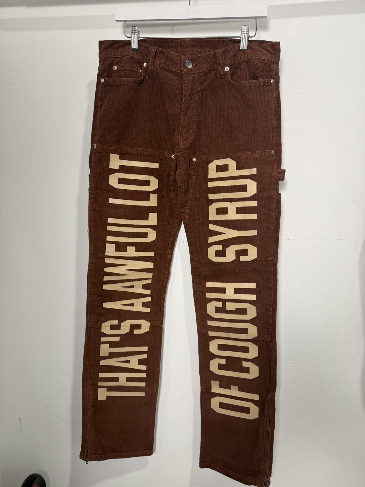 Awful Lot of Cough Syrup brown corduroy suit Size US 34 / EU 50 - 2 Thumbnail