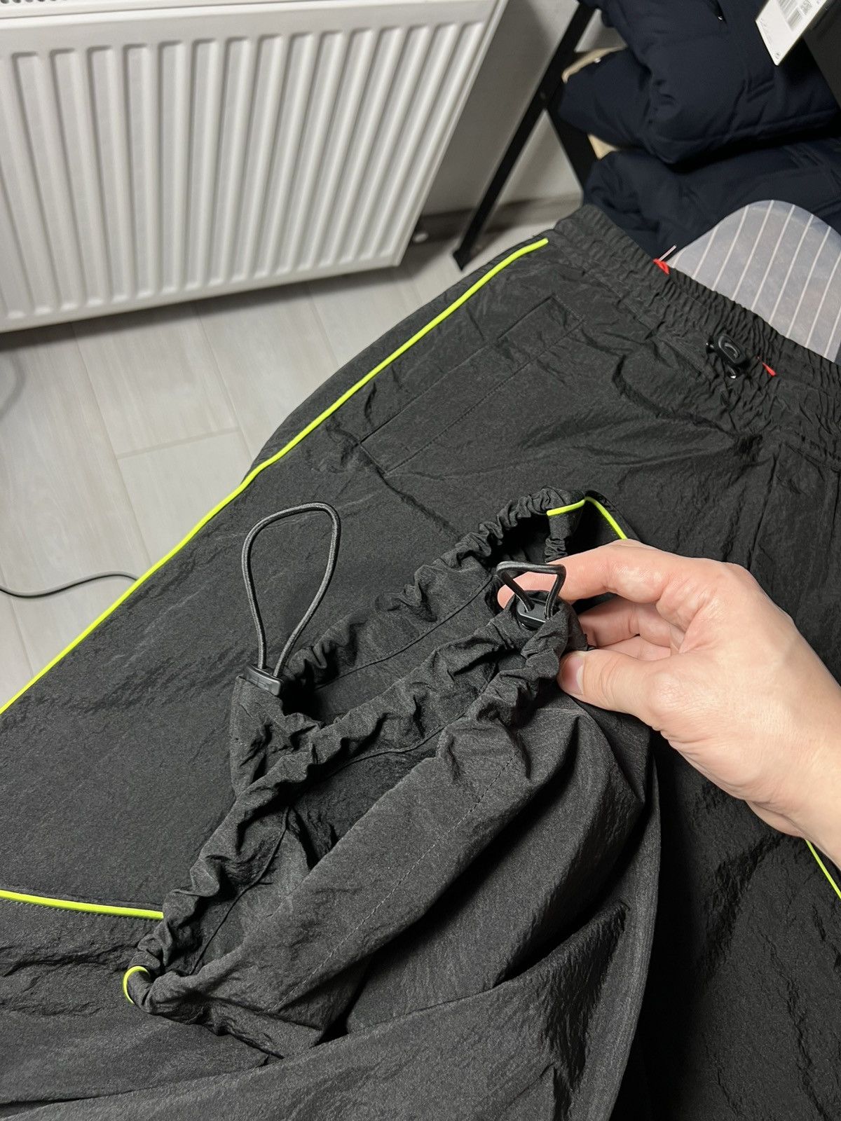Diesel Diesel Crinkle Nylon Tech Track Pants Black/Neon Size 48 W32 Size US 32 / EU 48 - 11 Thumbnail