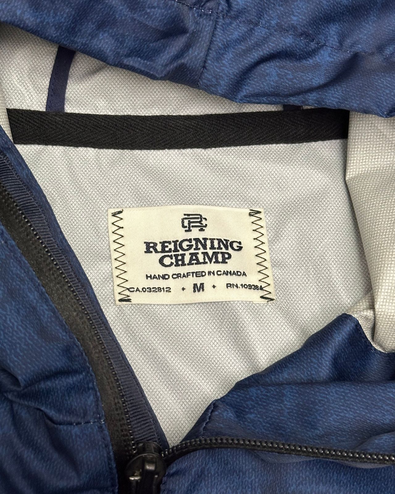 Reigning Champ Reigning Champ Blue Printed Windbreaker Jacket - Medium Size US M / EU 48-50 / 2 - 7 Thumbnail