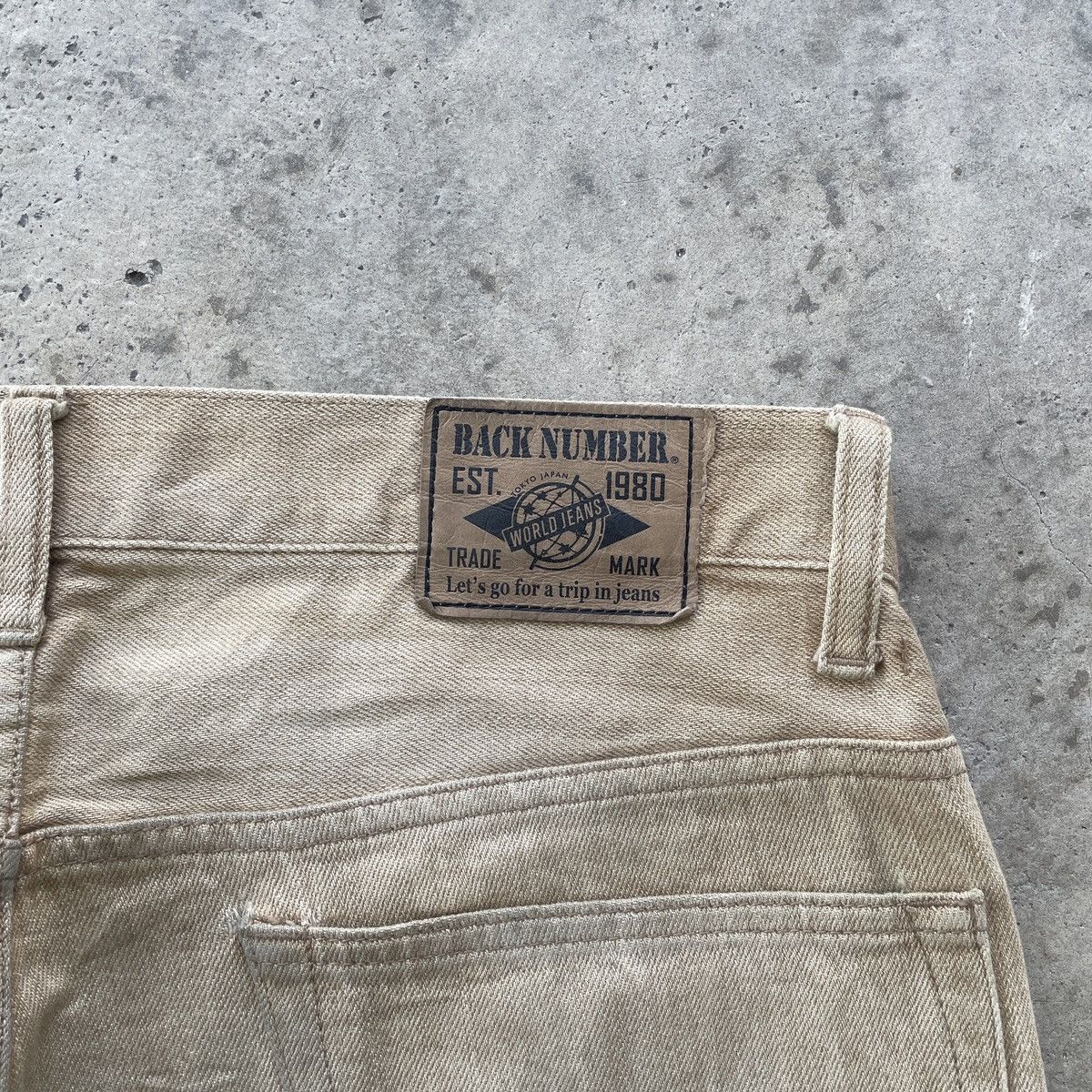 Japanese Brand W33 Vintage Back Number Jeans Distressed Faded Ripped Pants Size US 33 - 9 Thumbnail
