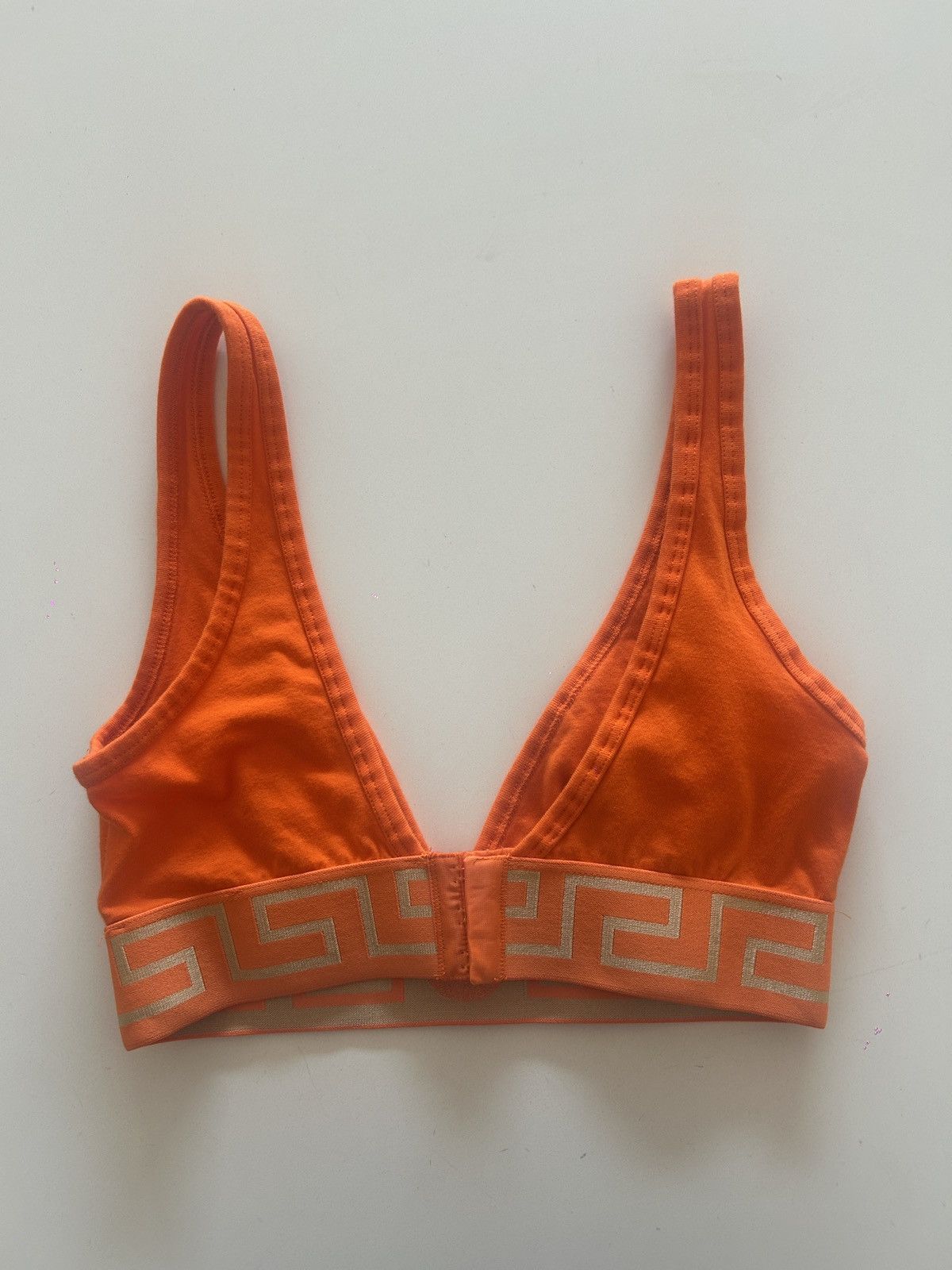 Versace Versace Greca border triangle bralette in orange Size XS / US 0-2 / IT 36-38 - 3 Thumbnail