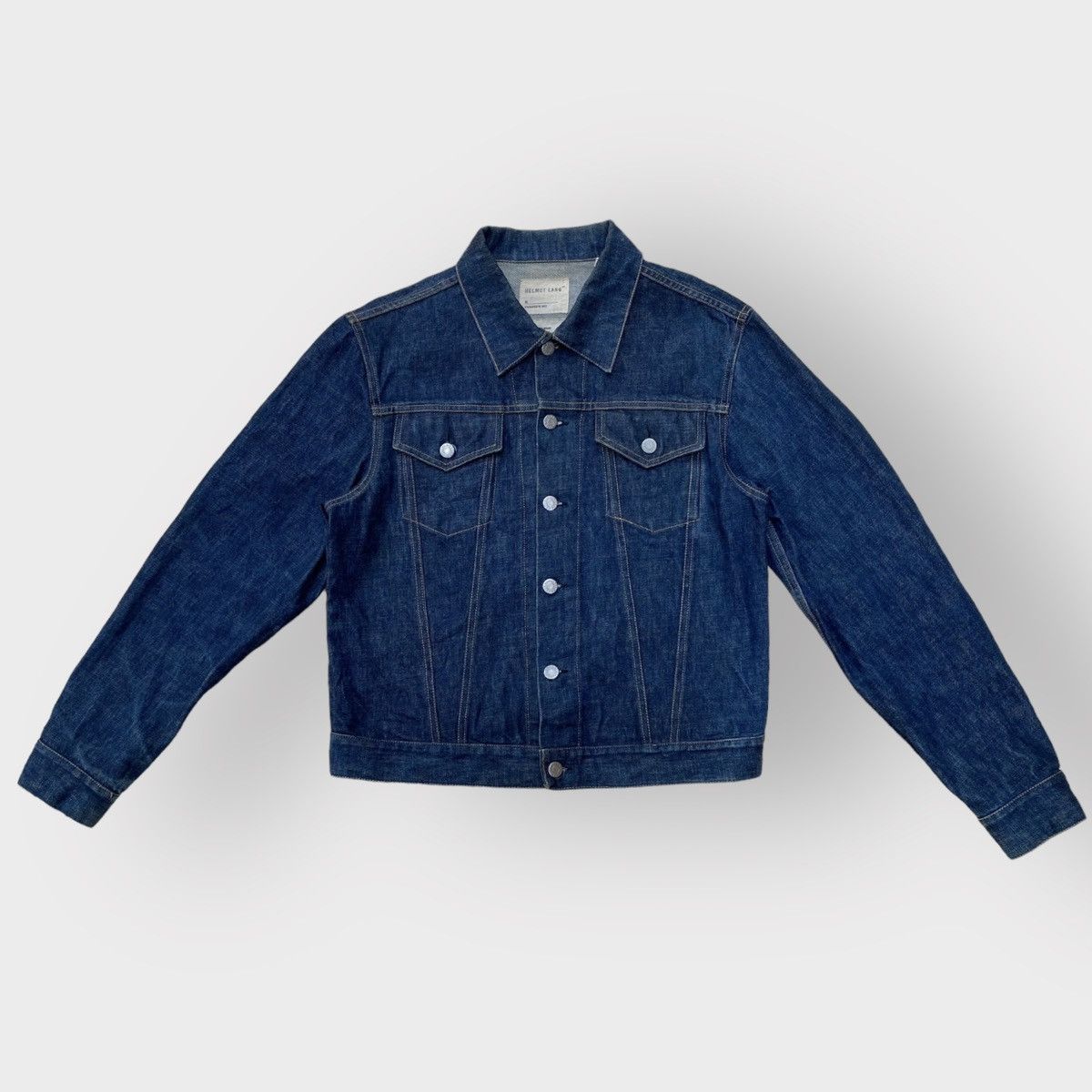 image of Helmut Lang Archive 1998 Classic Raw Denim Jacket in Blue, Men's (Size Small)