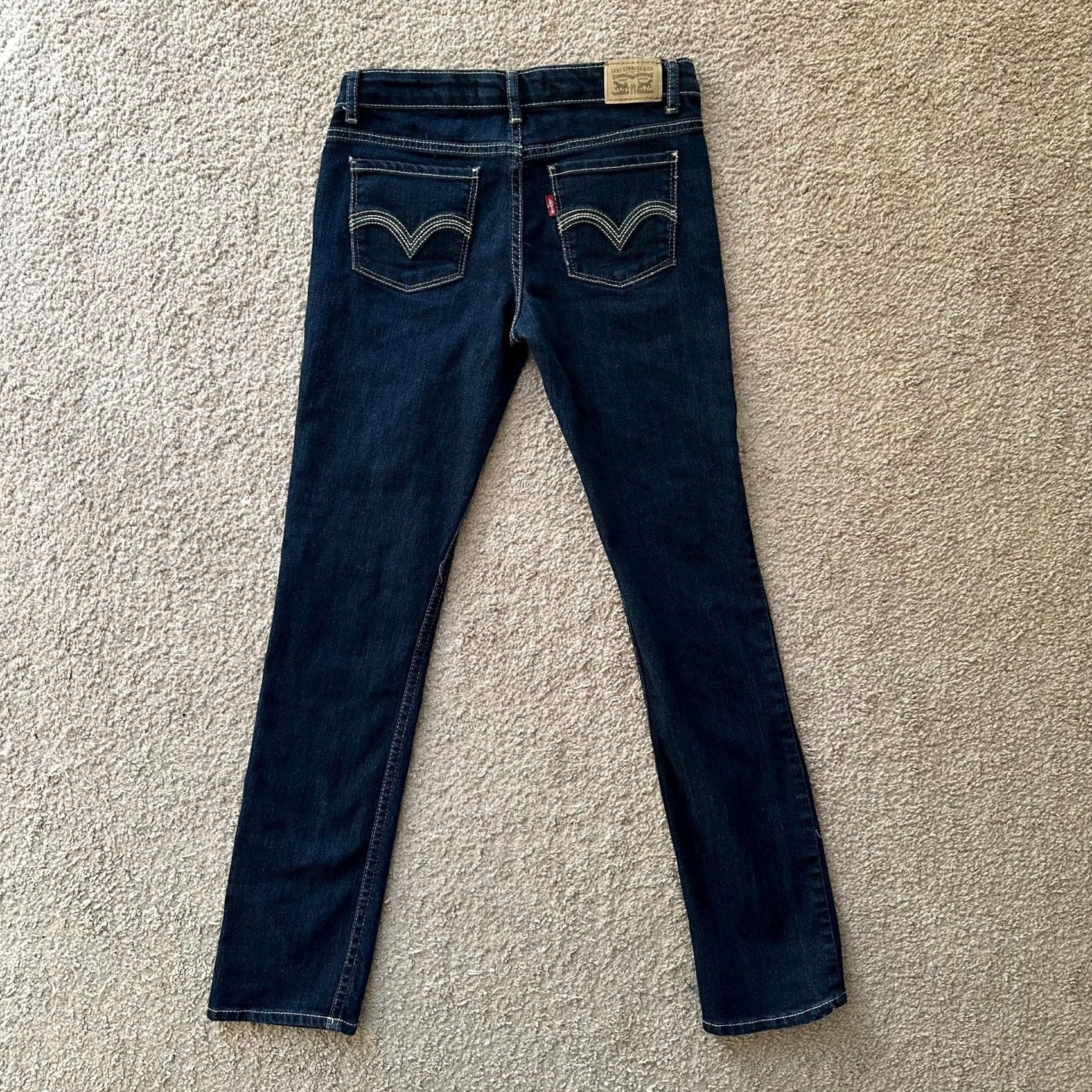 Levi's Levi Jeans Womens 10 26x28 Skinny Mid Rise Dark Wash Blue Denim Size 32" / US 10 / IT 46 - 3 Thumbnail