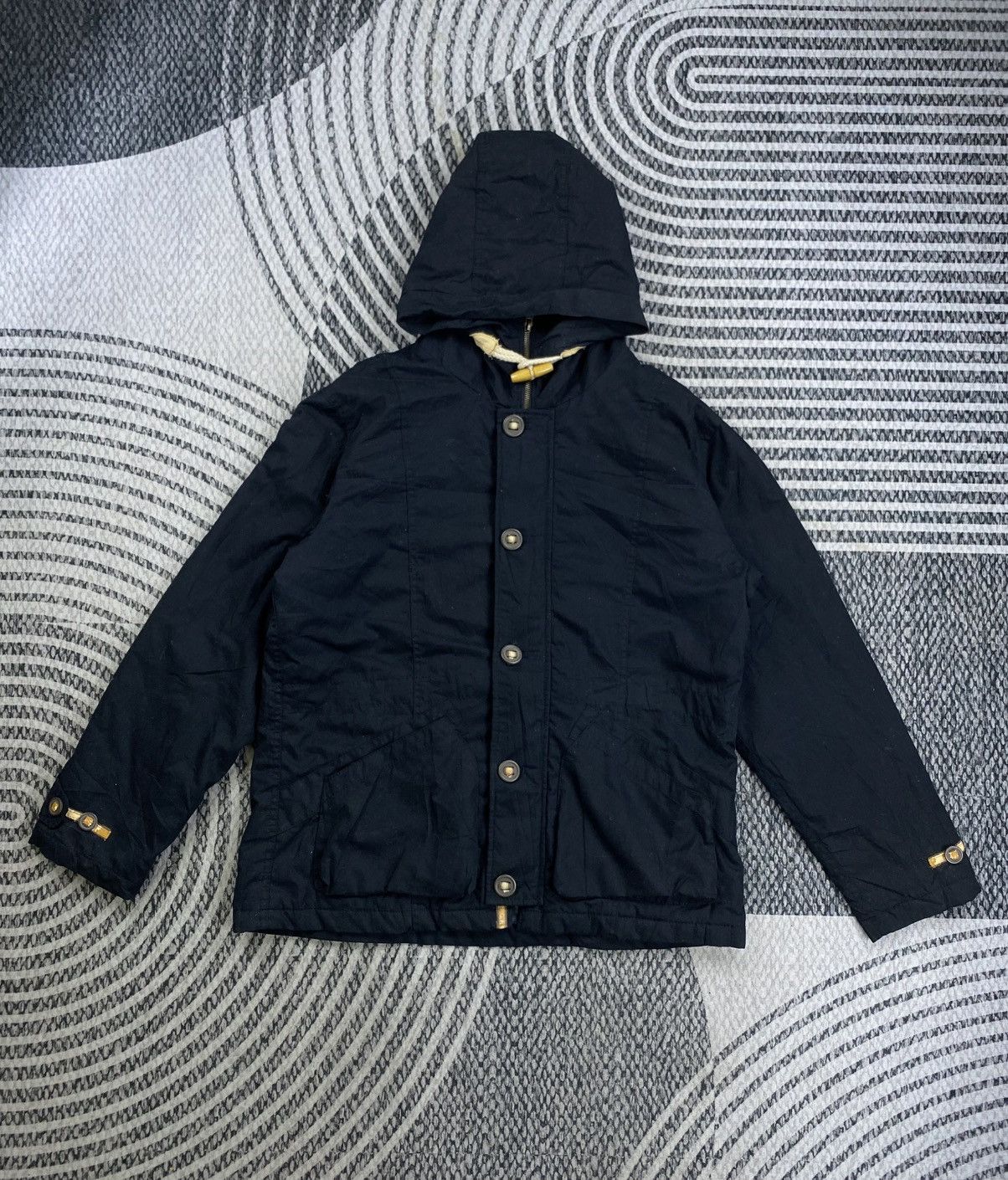 Smith's American Vtg Smith’s American Toggle Closure Black Hooded Parka Size US L / EU 52-54 / 3 - 1 Thumbnail