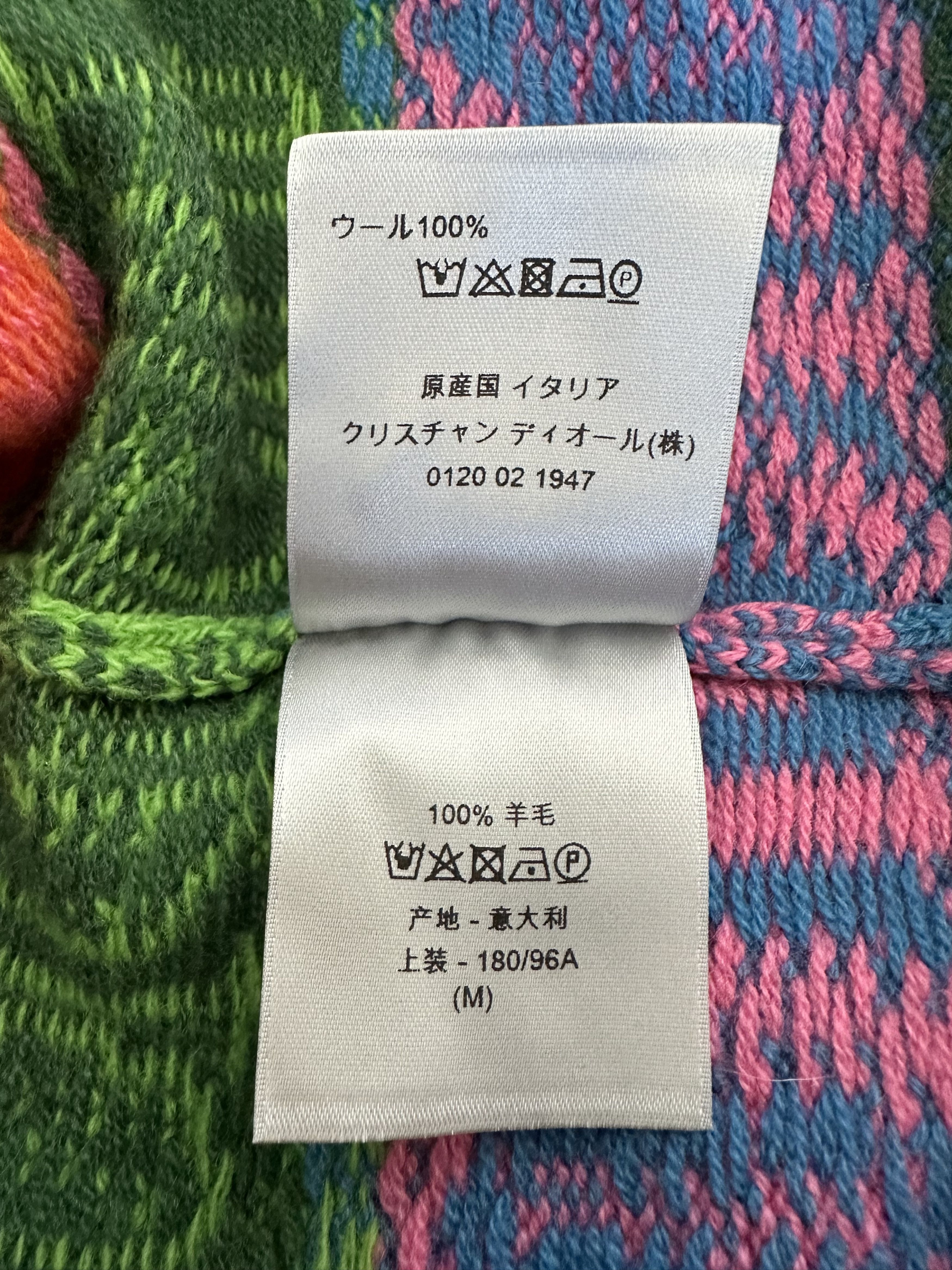 Dior × Stussy Dior x Stussy Multicolor Logo Wool Sweater Size US M / EU 48-50 / 2 - 5 Thumbnail