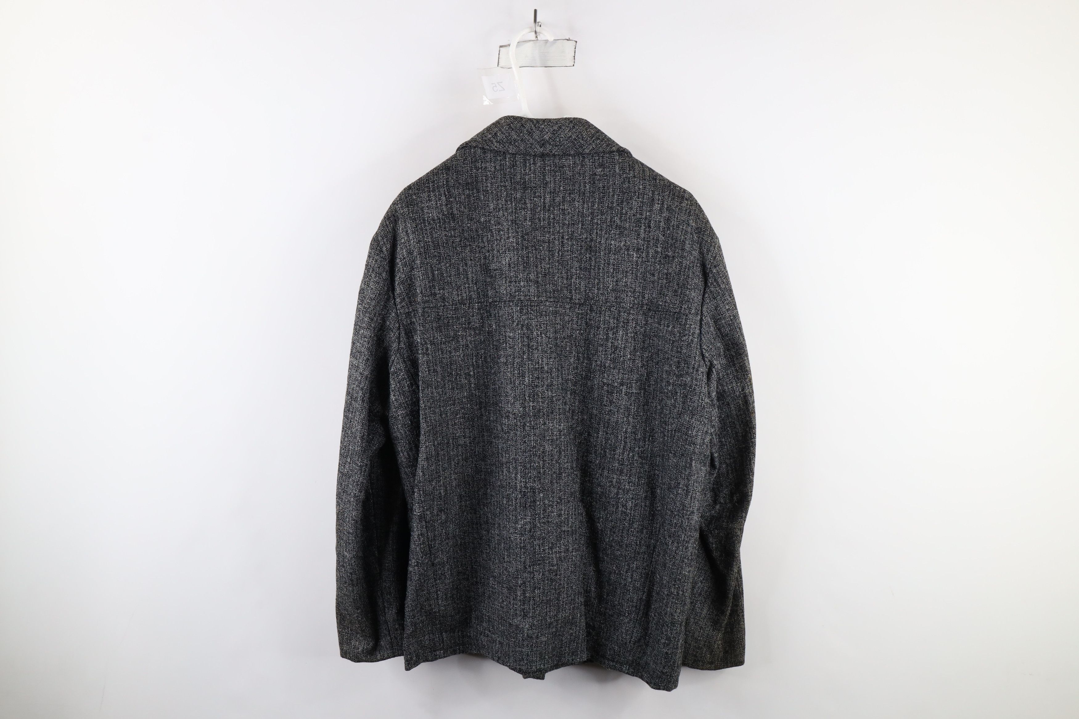 Vintage Vintage 60s 70s Norwegian Wool Tweed Blazer Jacket Gray Size US XL / EU 56 / 4 - 13 Thumbnail