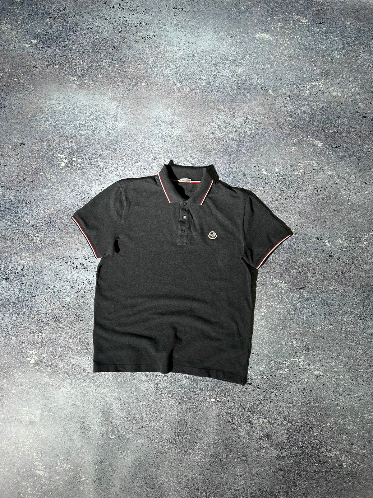 Pre-owned Moncler Polo T Shirt Maglia Manica Corta In Grey