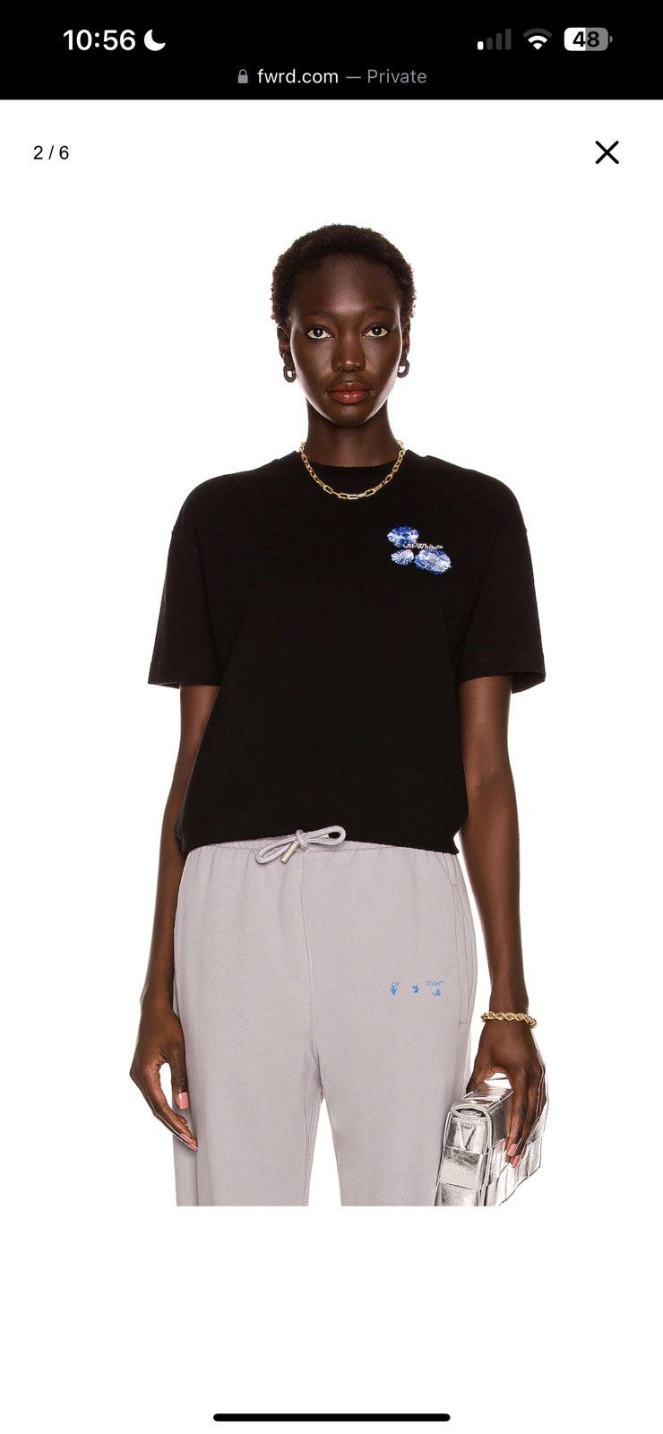Off-White OFF-WHITE Embroidered Floral Arrow Tee Size M / US 6-8 / IT 42-44 - 14 Thumbnail