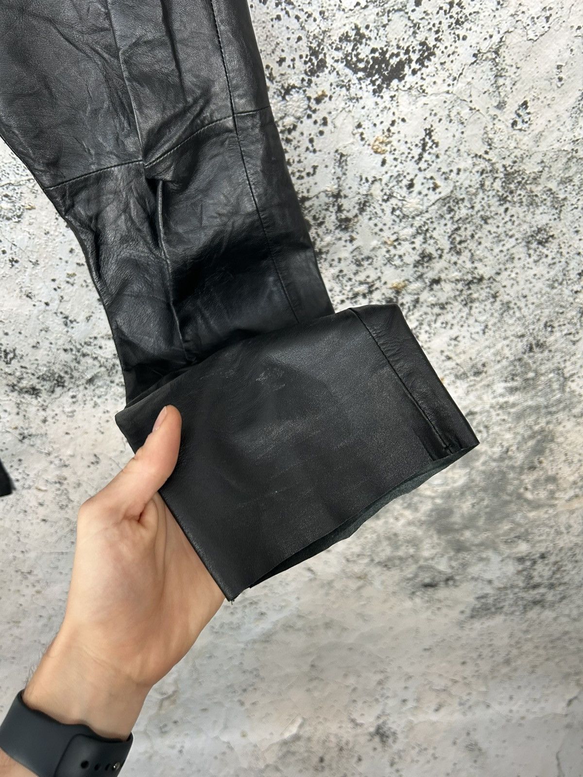 Ganni Ganni Avant Garde Genuine Leather Pants Grunge Rock Punk Size 26" / US 2 / IT 38 - 5 Thumbnail