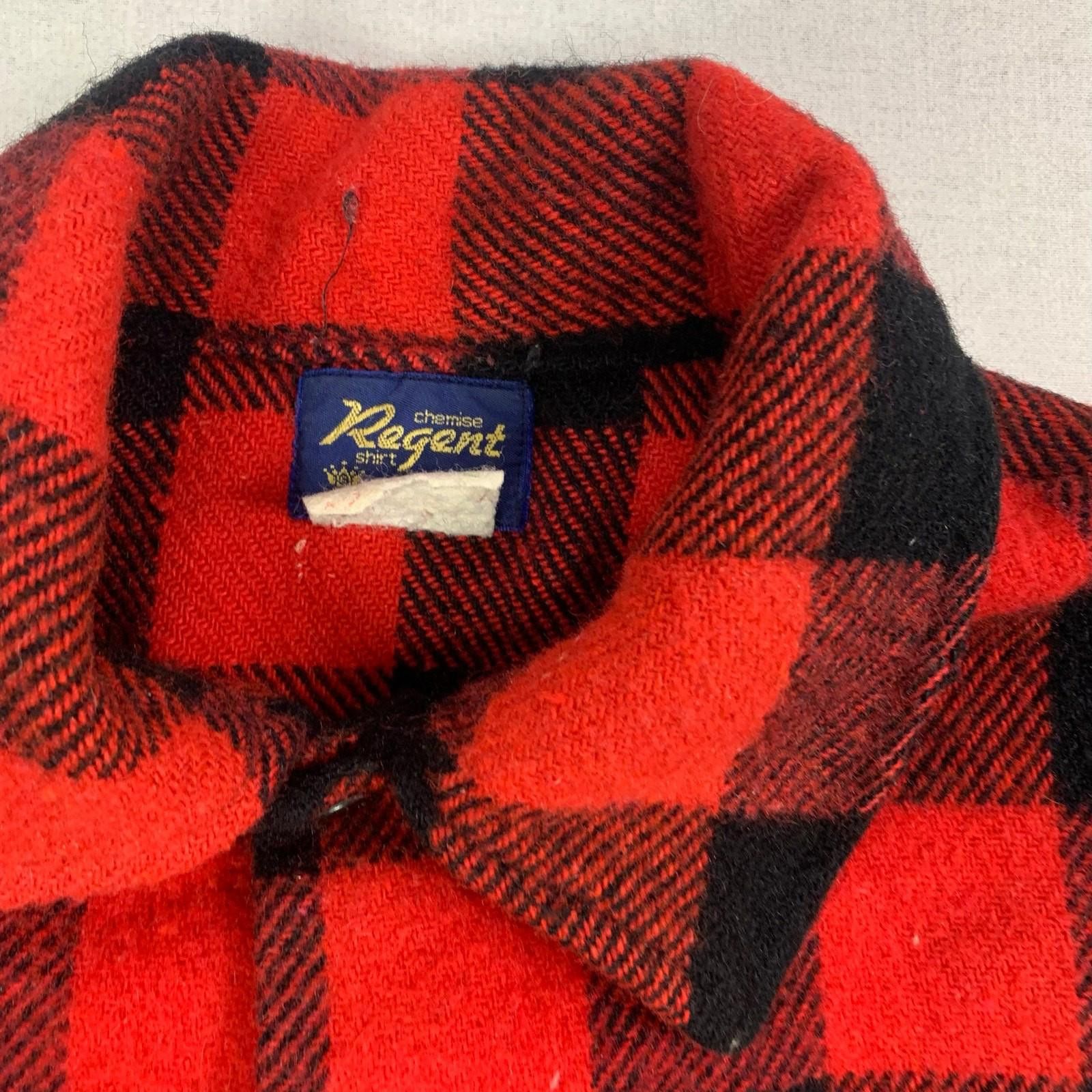 Other Buffalo Plaid Button Down Wool Jacket Regent Chemise S 70s Size US S / EU 44-46 / 1 - 8 Thumbnail