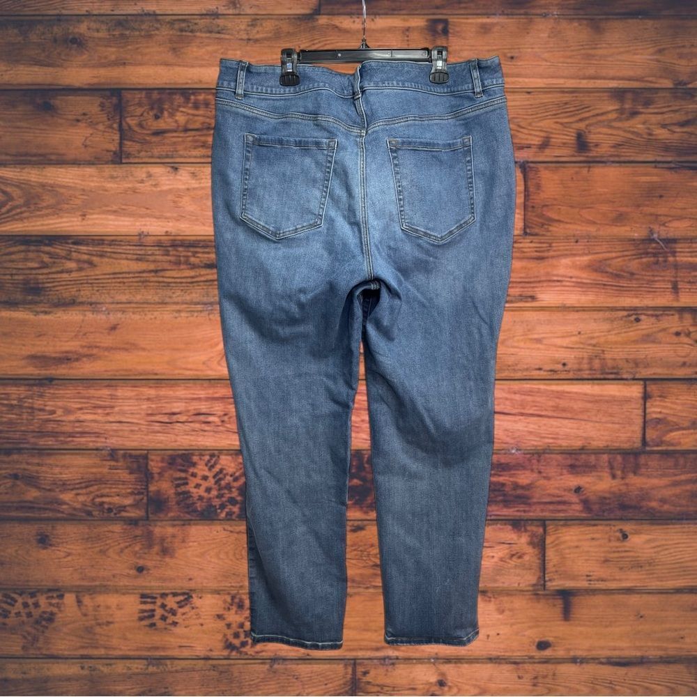 Other Lane Bryant Double Button Straight Leg Jeans Size 24 Size 42" / US 20 - 2 Thumbnail