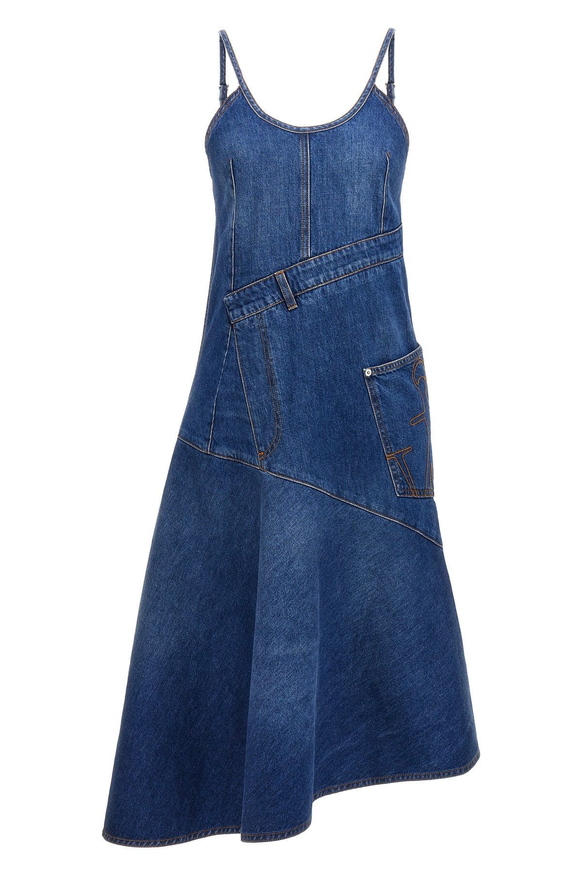 image of J W Anderson 'twisted Strappy' Dress in Blue, Women's (Size XS)
