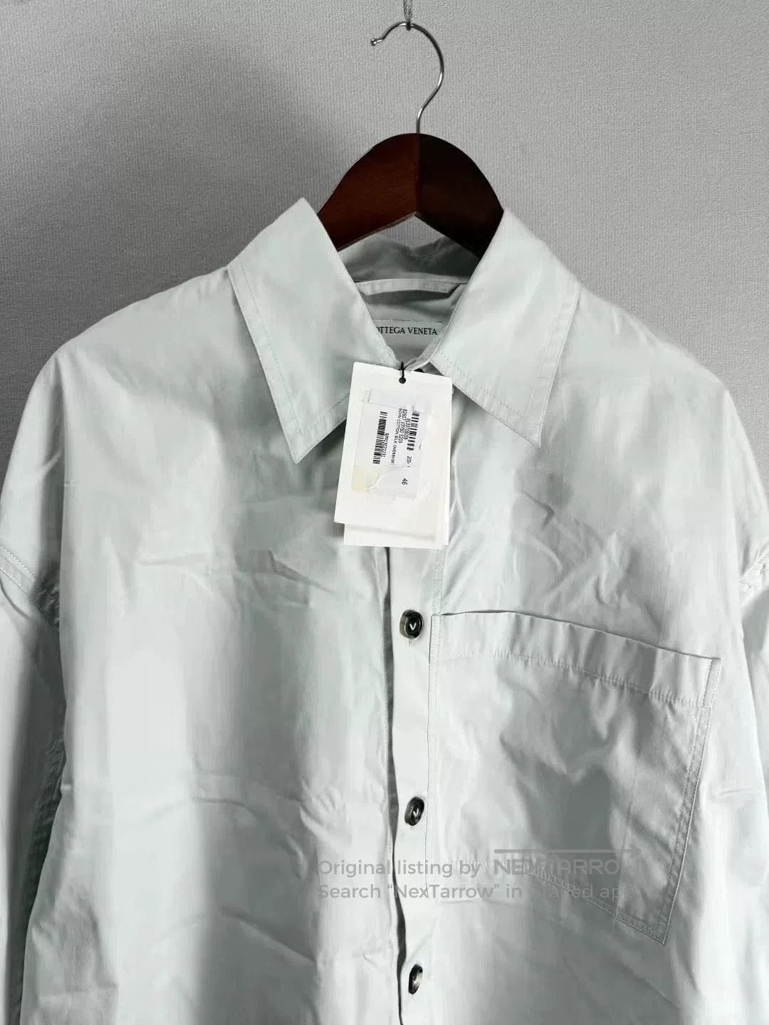 Bottega Veneta Bottega Veneta Gray White Pocket Button-Up Shirt. Size US L / EU 52-54 / 3 - 2 Thumbnail