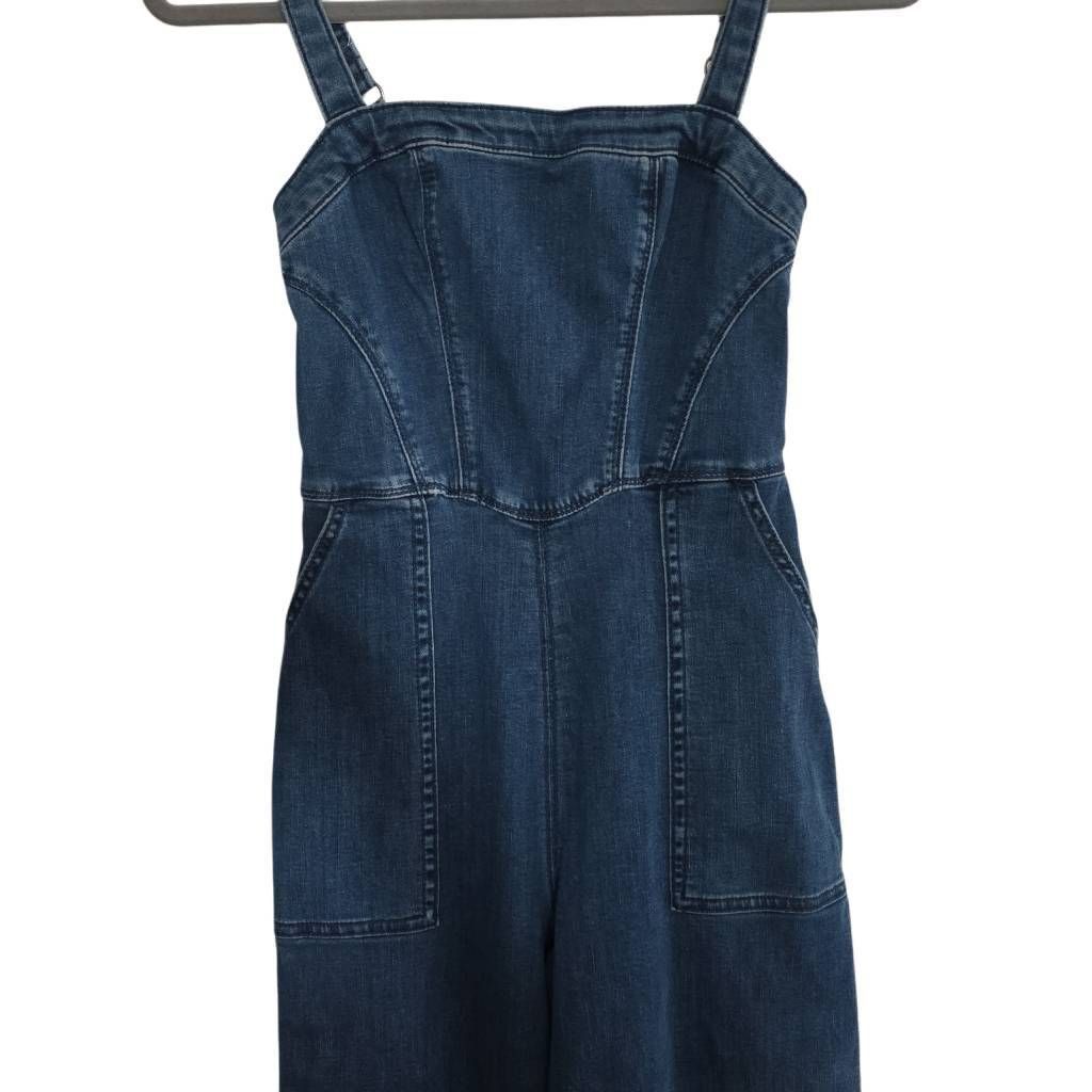 Hollister Hollister Women's Size XS Blue Jean Cami Jumpsuit Size US 26 / EU 42 - 2 Thumbnail