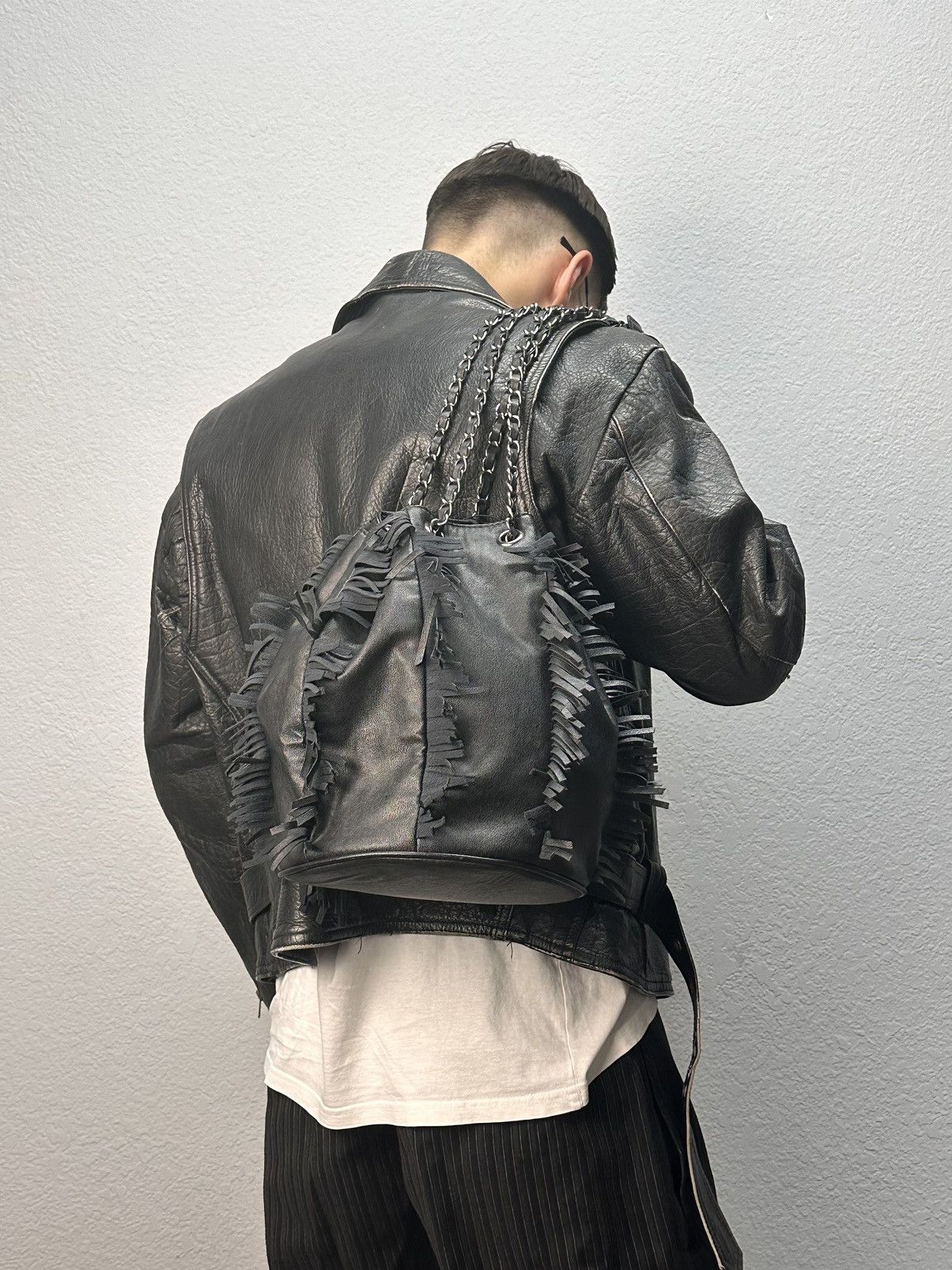 Vintage If Six Was Nine Bag Leather Avantgarde Y2K Margiela