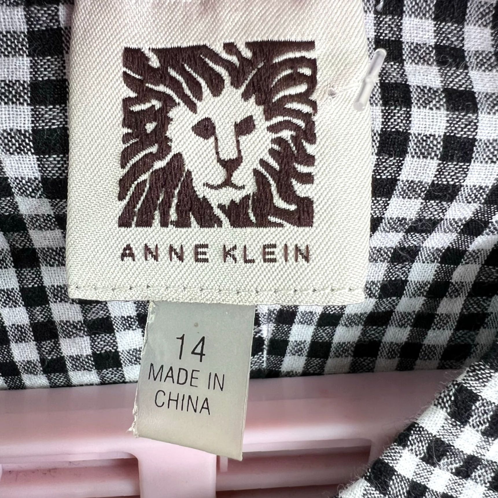 Anne Klein Anne Klein Tunic Top Women's Plus Size 14 Plaid Button Up Black White Sharkbite Casual Business Workwear Shirt Womens Size XL / US 12-14 / IT 48-50 - 6 Thumbnail