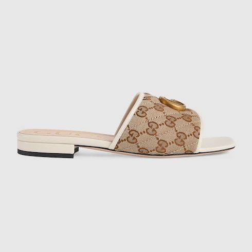 Gucci Gucci Double G GG Slide Sandals SIZE 34.5 Size ONE SIZE - 1 Thumbnail