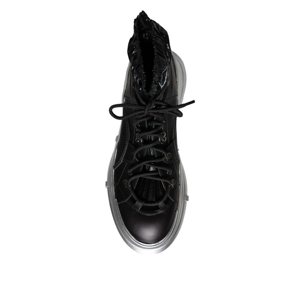 Dolce & Gabbana Dolce & Gabbana Black Nylon Galileo High Top Sneakers Shoes Size US 11 / EU 44 - 8 Thumbnail
