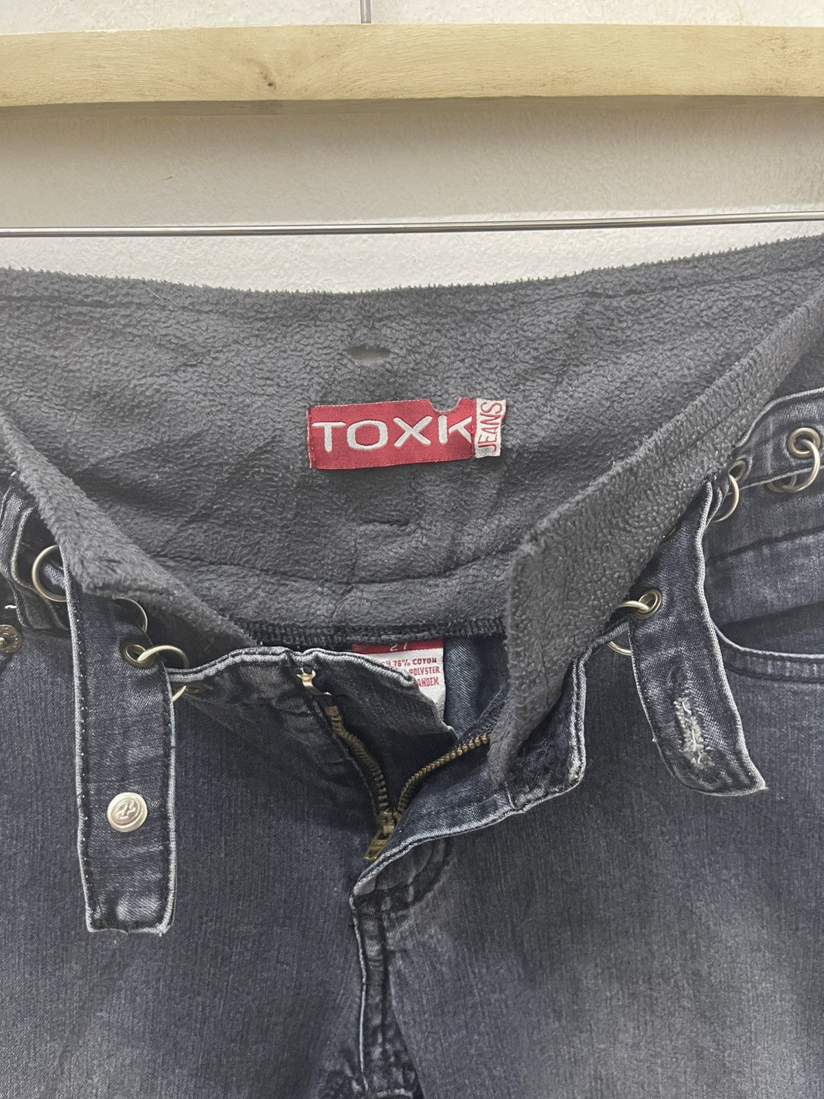 Japanese Brand Rare Vintage TOXK Jeans Punk Piercing Seditionaries Flare Size US 27 - 13 Thumbnail