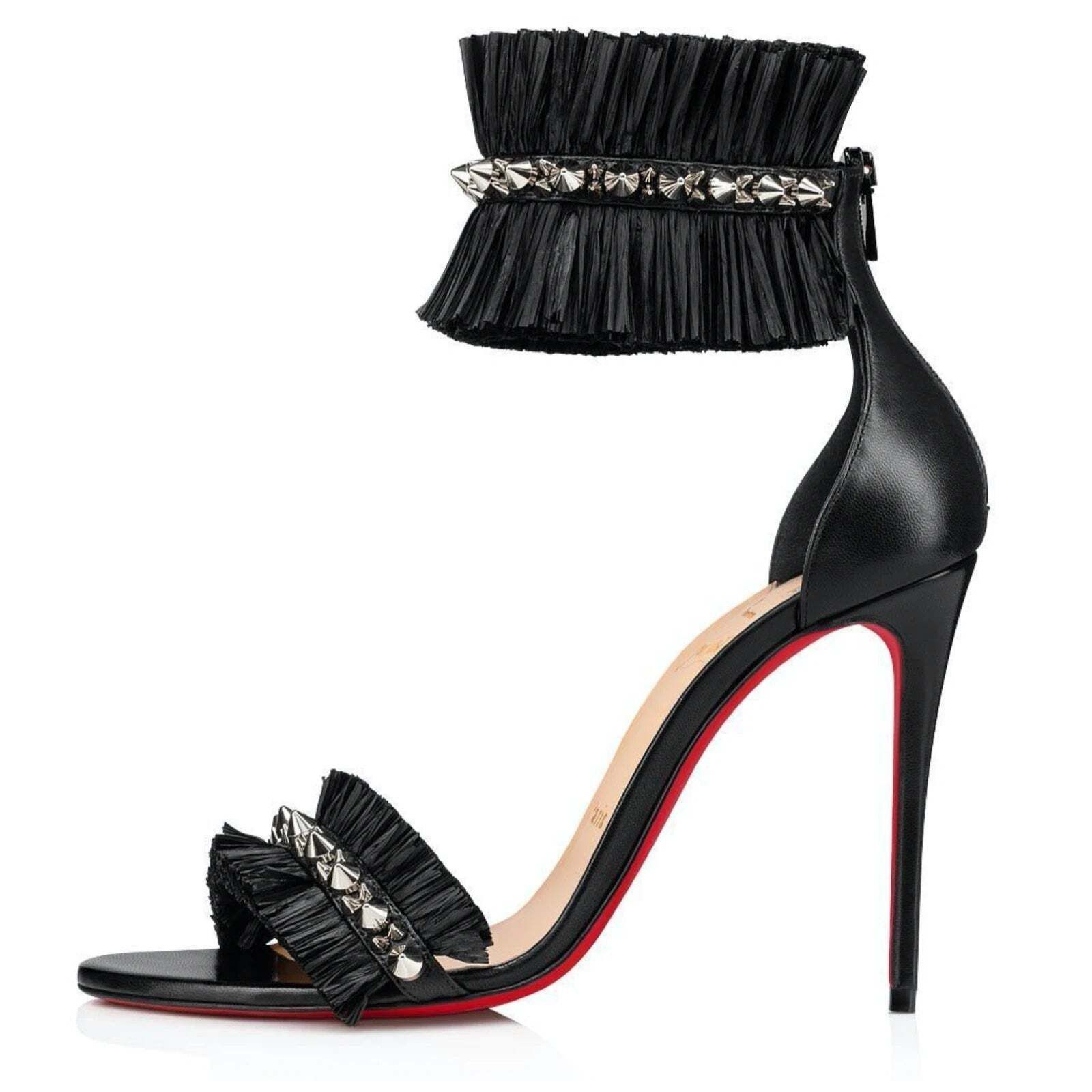 Christian Louboutin Christian Louboutin Poupedou 100 Raffia Sandal Heel Pump 35 Size US 5 / IT 35 - 3 Thumbnail