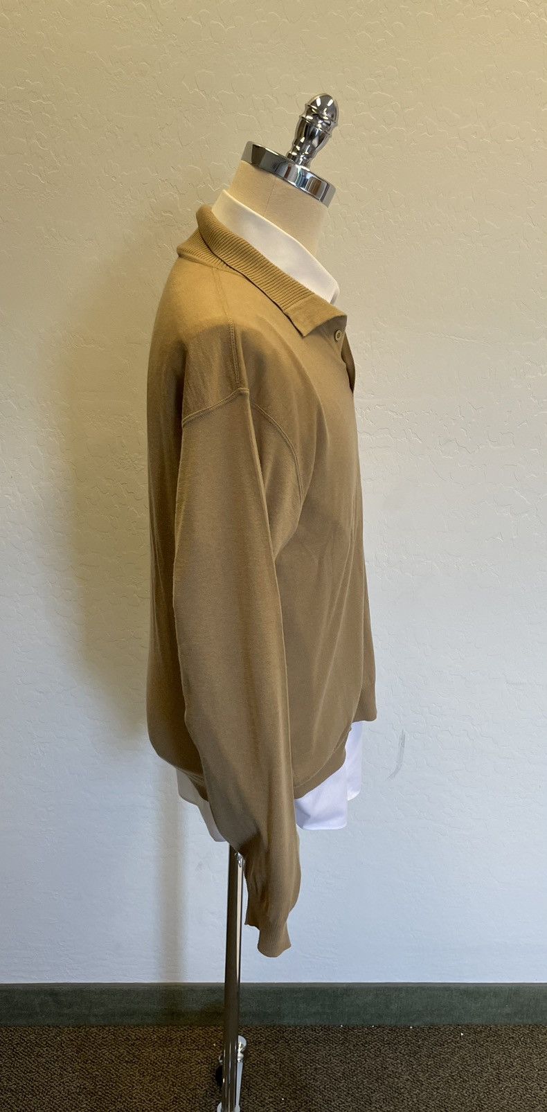 Brioni Button Placket Mock Neck Wool Sweater Size US XL / EU 56 / 4 - 4 Thumbnail