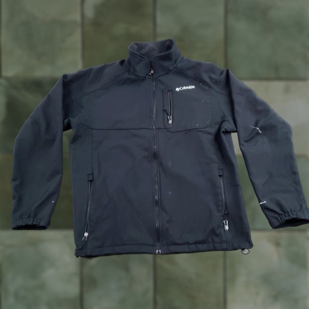 Vintage Columbia Jacket Mens L Black Windbreaker Full Zip Pockets Omni-Shield Size US L / EU 52-54 / 3 - 1 Thumbnail