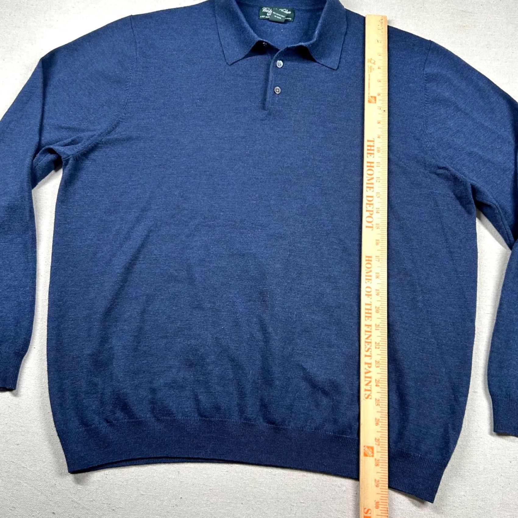 Brooks Brothers VINTAGE Brooks Brothers Sweater Mens 2XL Merino Wool Collared Navy Country Size US XXL / EU 58 / 5 - 6 Thumbnail
