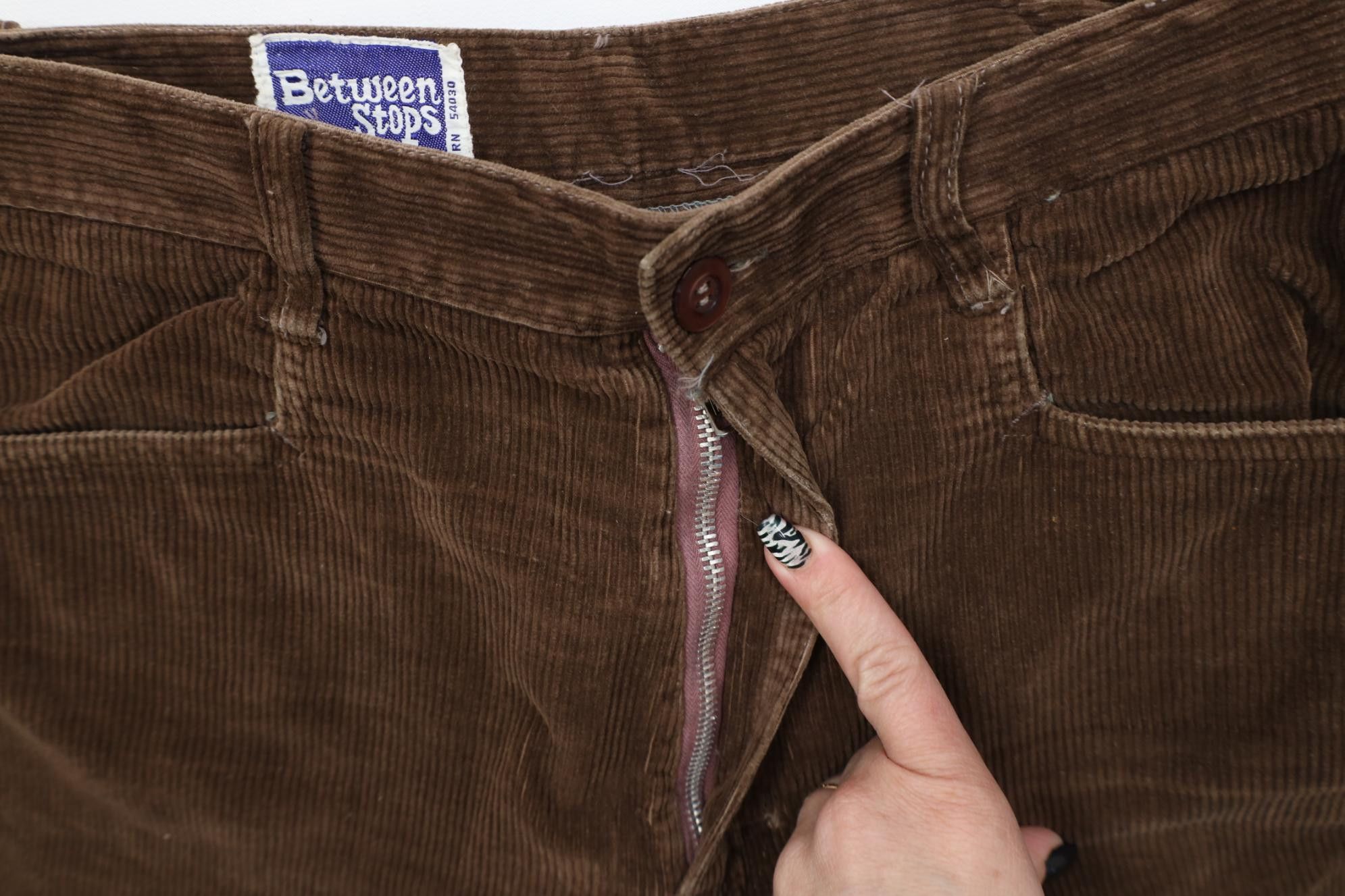 Vintage Vintage 70s Streetwear Straight Leg Corduroy Pants Brown Size 34" / US 12 / IT 48 - 7 Thumbnail