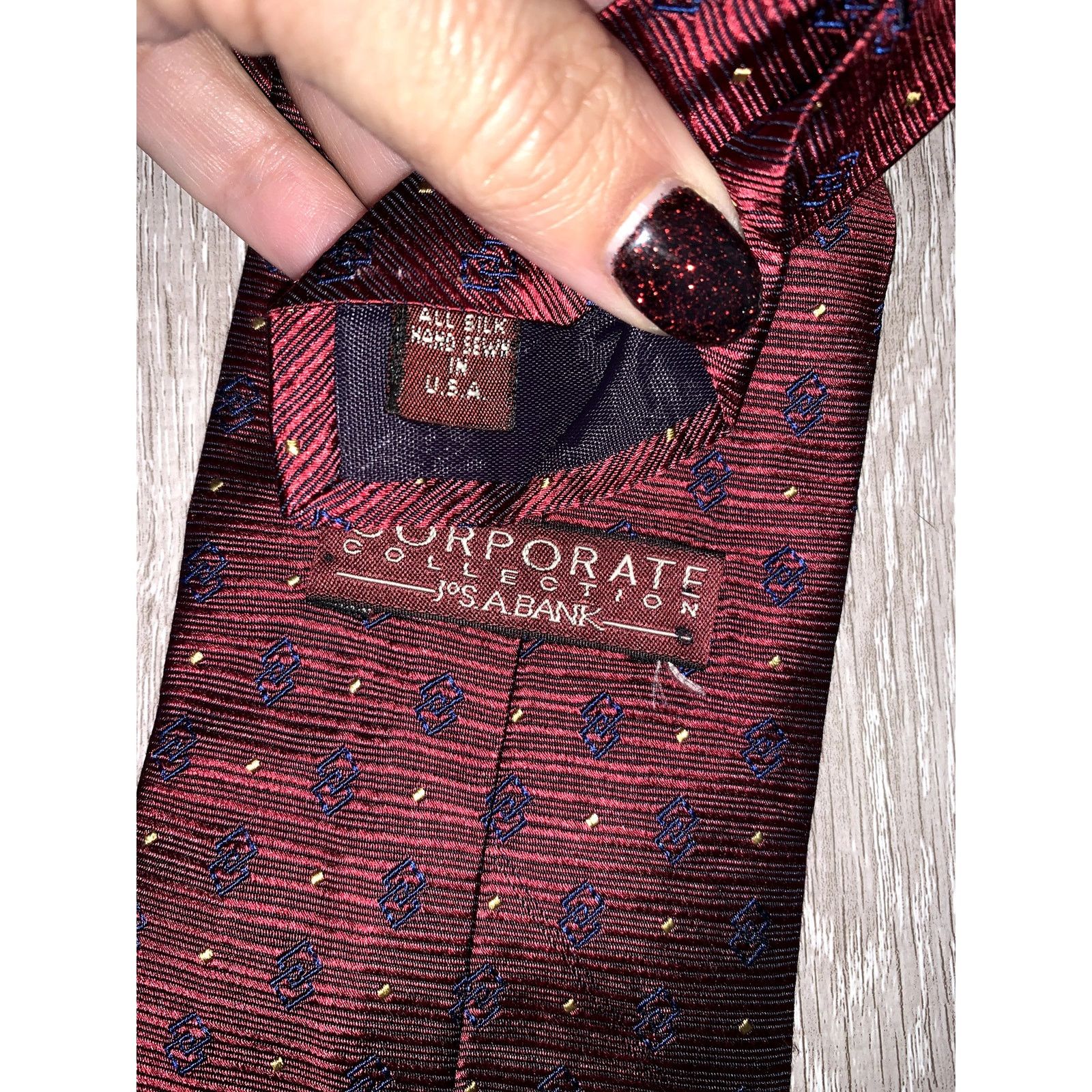 Jos. A. Bank Lot of 5 Jos. A. Bank Men's Silk Ties Geometric Vintage Size ONE SIZE - 5 Thumbnail