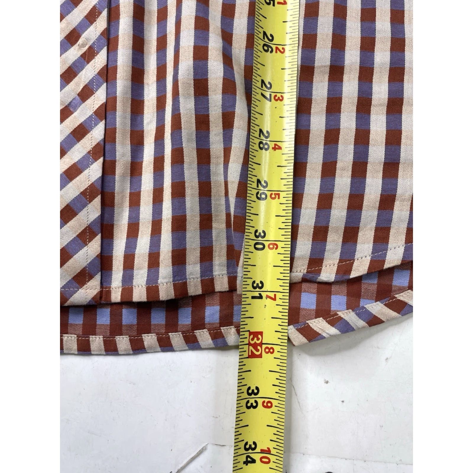 Robert Graham Robert Graham Plaid Paisley Long Sleeve Shirt Mens 2XL Button-Down Dress Shirt Size 48R - 7 Thumbnail