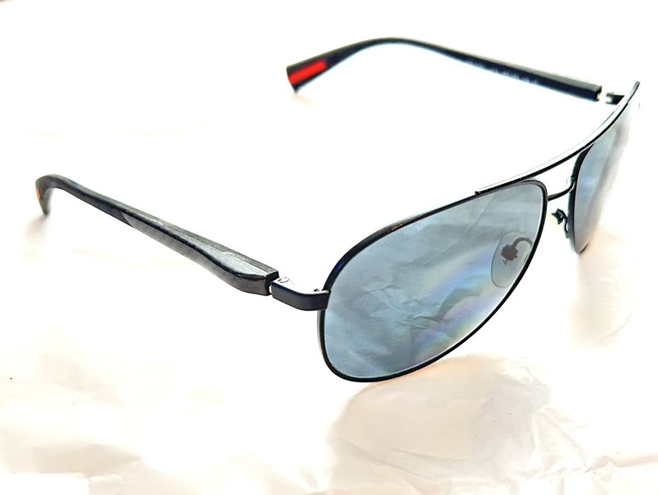 Prada Authentic Prada SPS 510 Black Mens Aviator Sunglasses Grailed