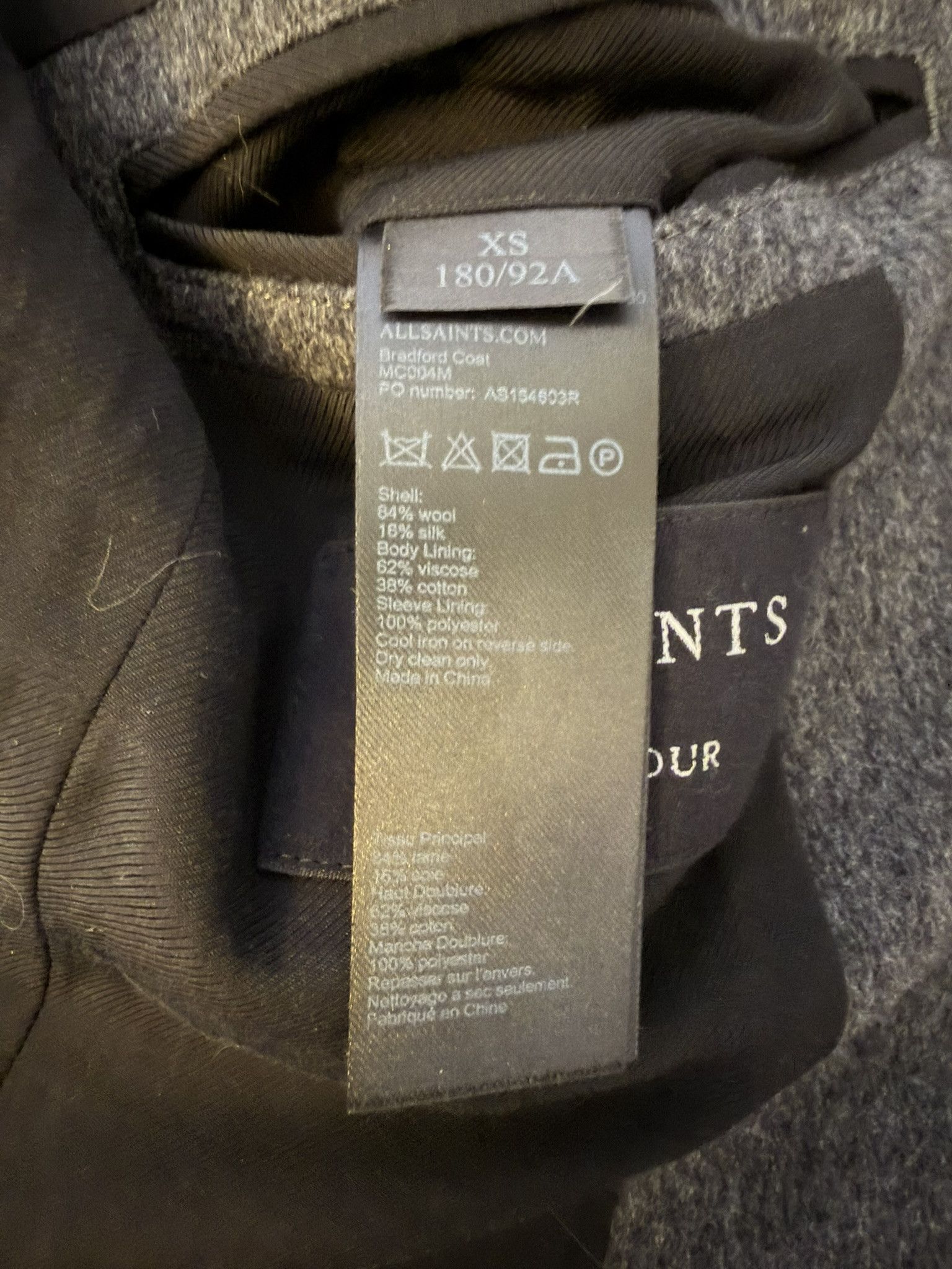 Allsaints Allsaints Wool Overcoat Size US XS / EU 42 / 0 - 5 Thumbnail