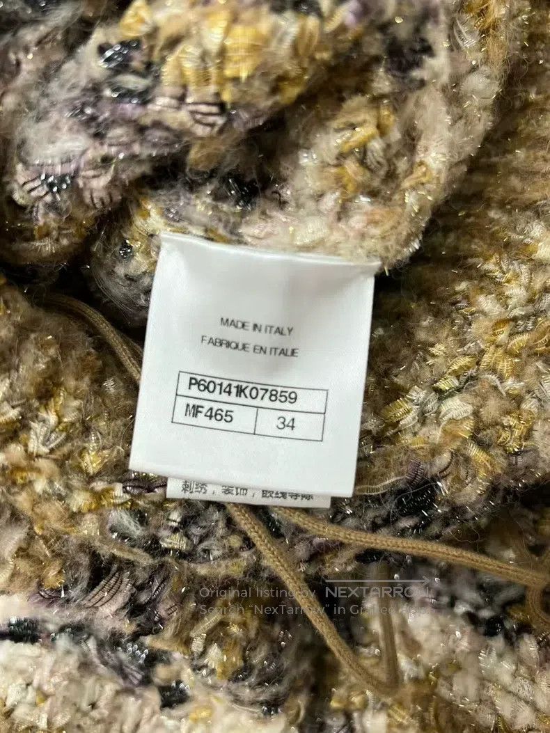 Chanel Chanel Forest series tweed irregular sweater dress Size XXS / US 00 / IT 34 - 6 Thumbnail