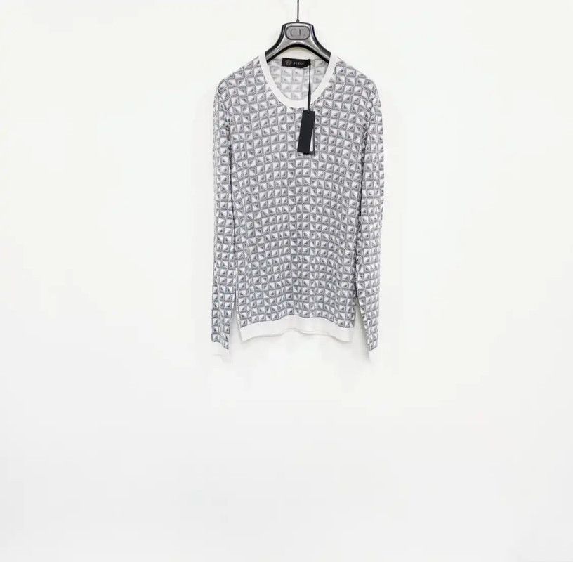 Versace Versace Men's Long Sleeve Wool Pullover Sweater 0089 Size US M / EU 48-50 / 2 - 1 Thumbnail