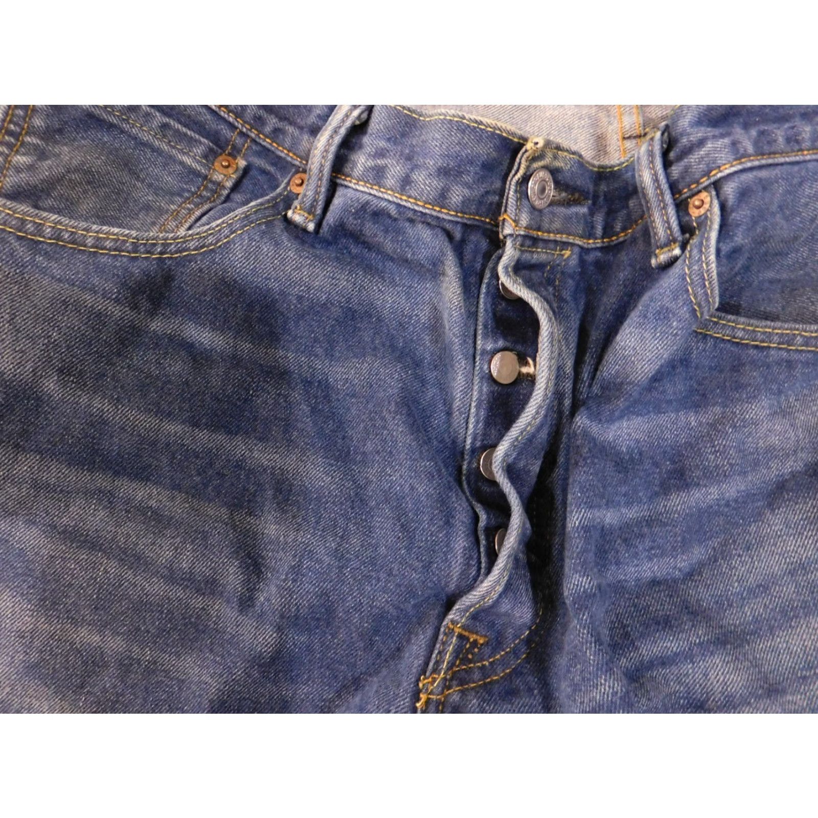 Levi's Levi's 501 Jeans Mens 38x32 Blue Straight Button Fly Denim Retro Y2K Classic Straight Jeans Mens Regular Blue Levi's 501 Retro Style Mens Size US 38 / EU 54 - 6 Thumbnail