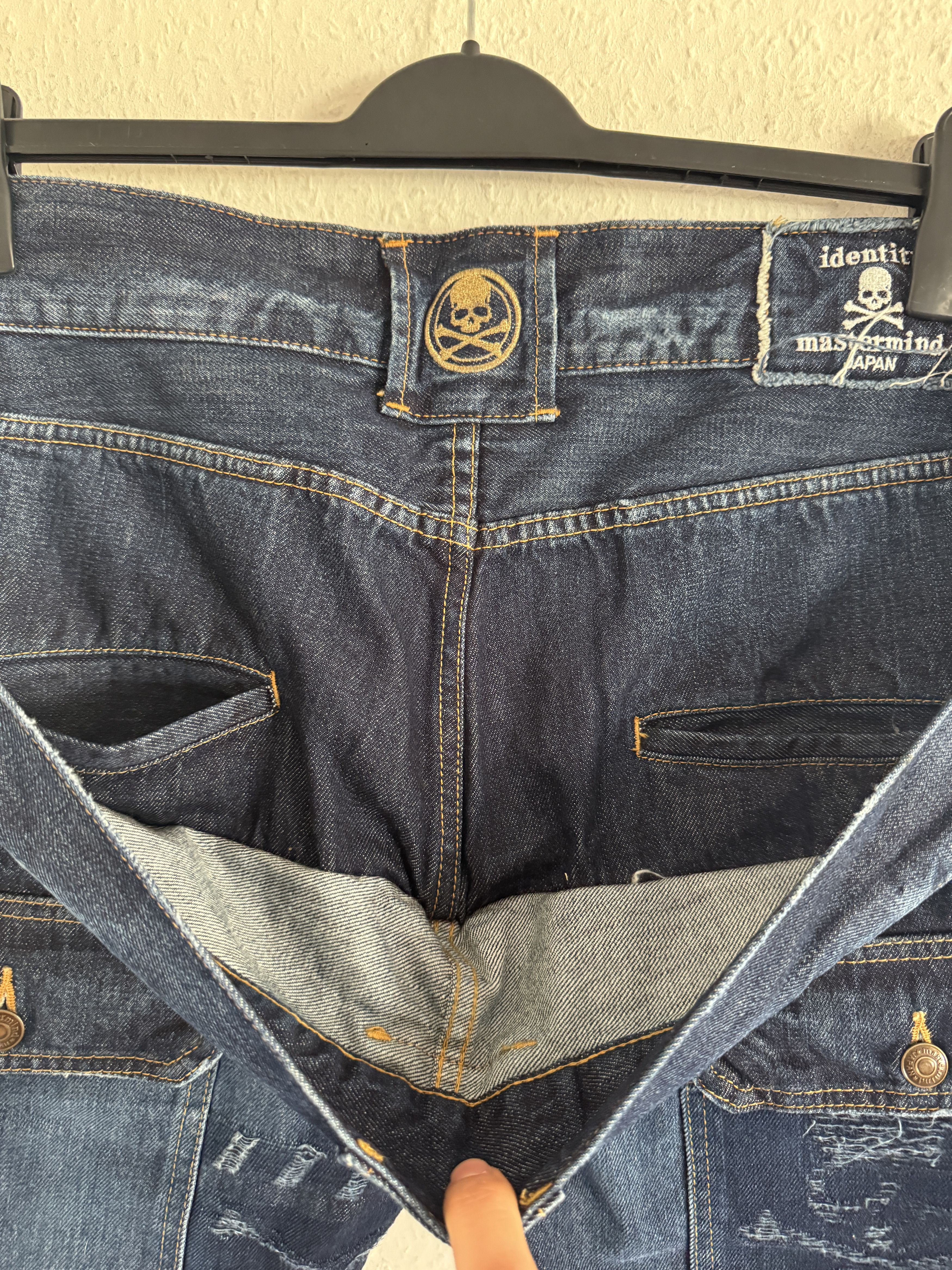 Mastermind Japan Distressed Skull Denim Size US 34 / EU 50 - 6 Thumbnail