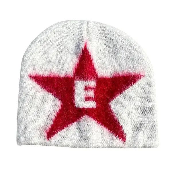 Japanese Brand Y2K Hat Star Jacquard Knitted Hat Size ONE SIZE - 1 Thumbnail
