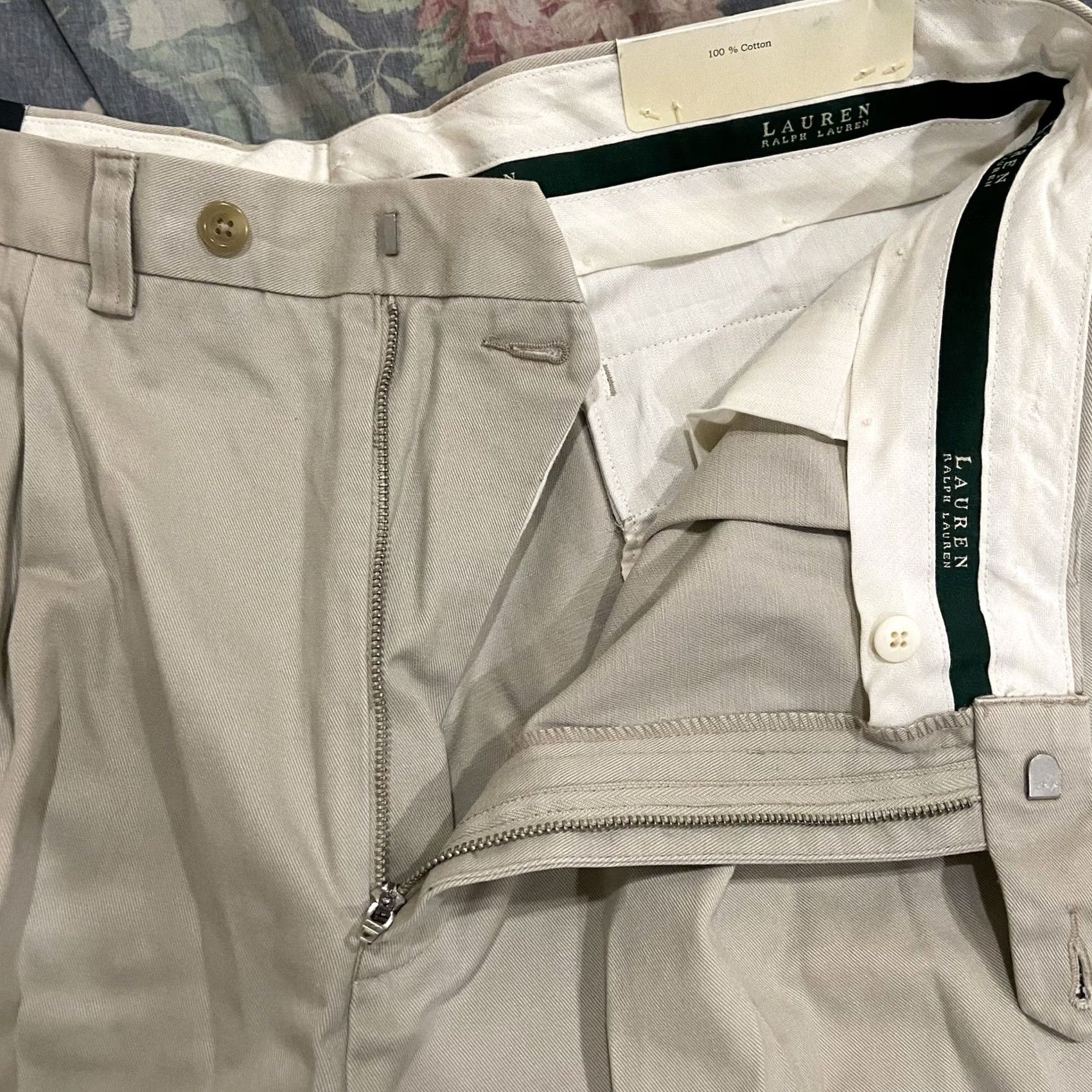 Ralph Lauren Lauren Ralph Lauren Pants Men NWT Total Comfort Flat Front Straight Leg Dress Gray 100% Cotton W38 L34 Size US 34 / EU 50 - 4 Thumbnail