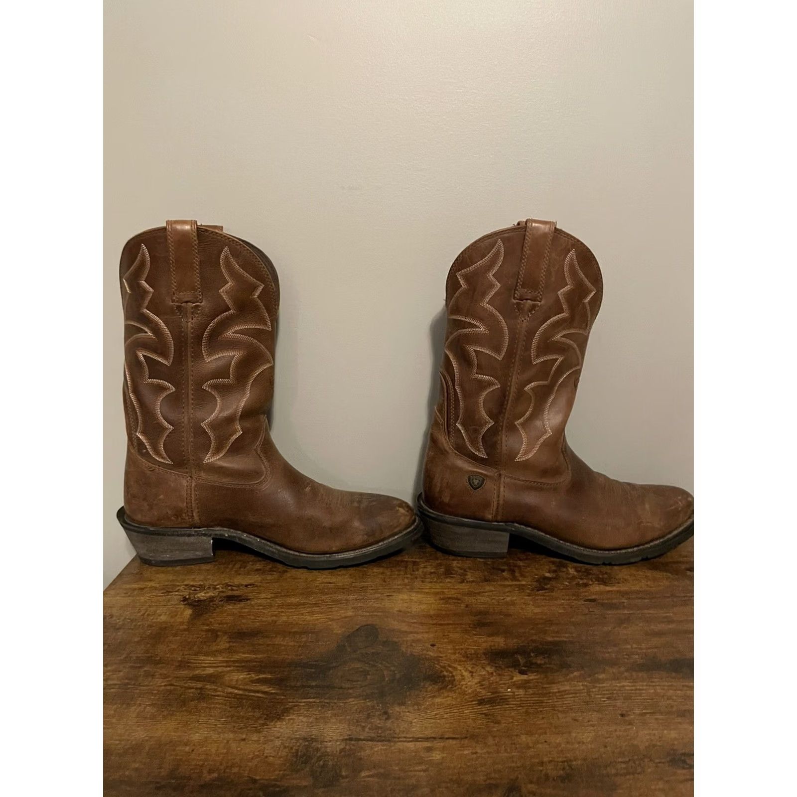 Ariat ARIAT HERITAGE Western Boot Size 11.5D Men Leather Brown Cowboy Style Footwear Shoes US 11.5 / EU 45 Size US 11 / EU 44 - 6 Thumbnail