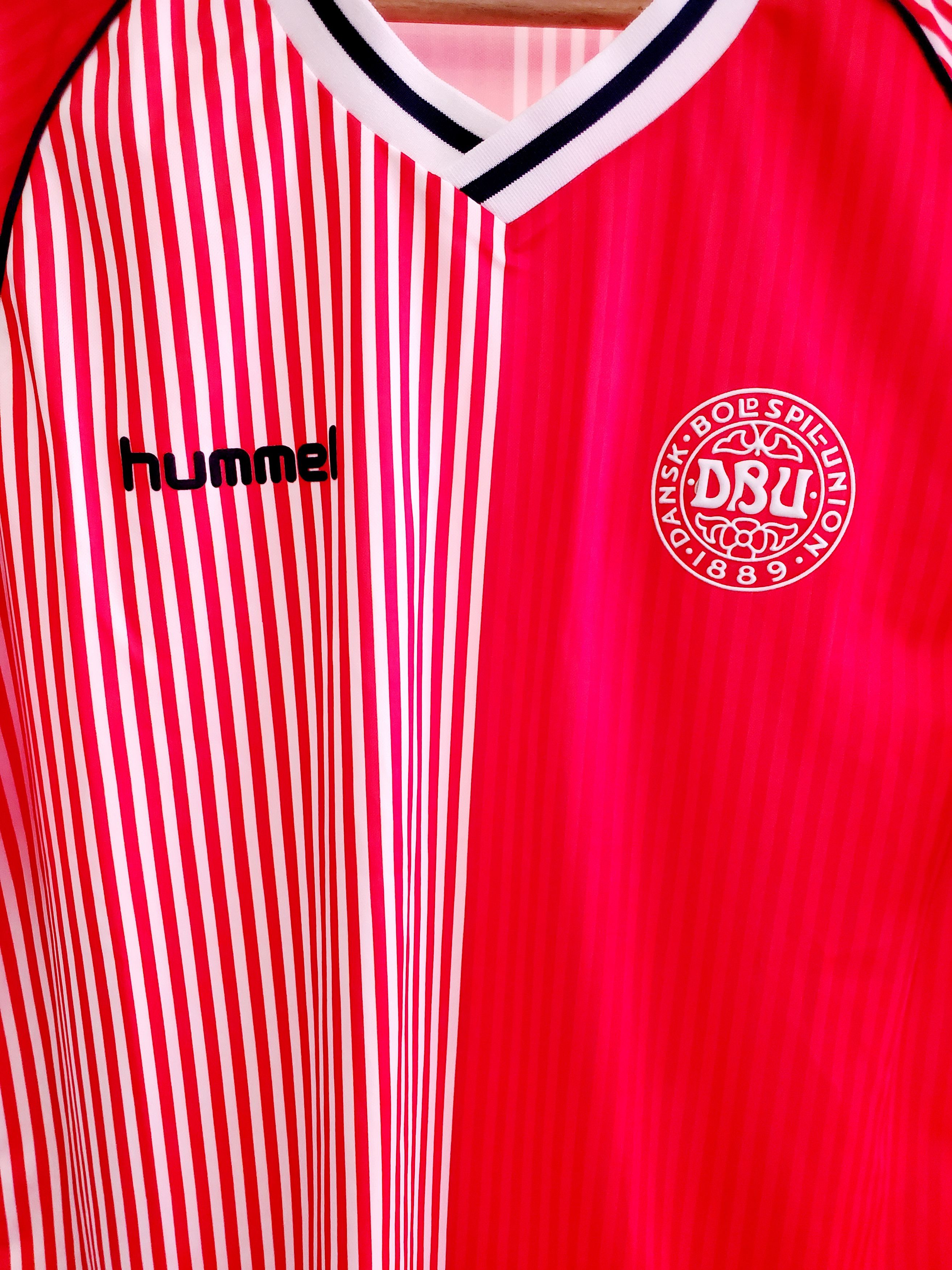 Hummel × Vintage Denmark 1986 #11 M. Laudrup Hummel jersey reprint perfect L Size US L / EU 52-54 / 3 - 3 Thumbnail