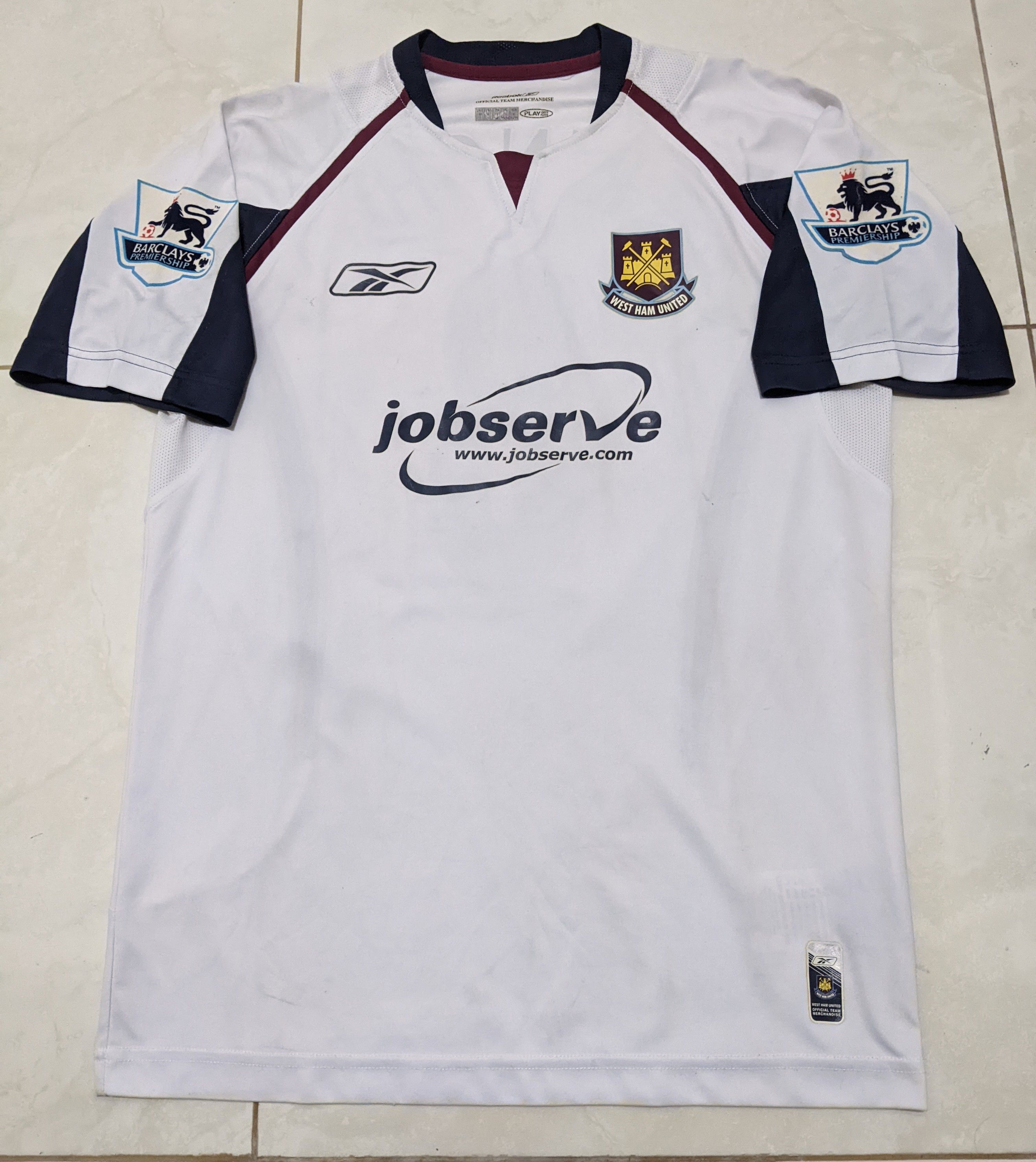 Reebok West ham 2005-07 away Sheringham Jersey football shirt Size US M / EU 48-50 / 2 - 1 Thumbnail