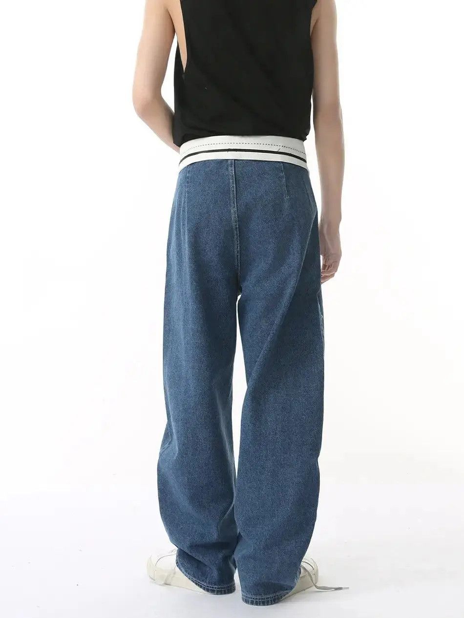 Japanese Brand Retro loose wide leg high street jeans Size US 32 / EU 48 - 4 Thumbnail