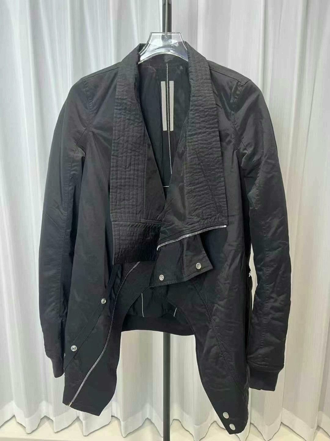 Rick Owens Rick Owens Black Asymmetrical Jacket Size US S / EU 44-46 / 1 - 1 Thumbnail