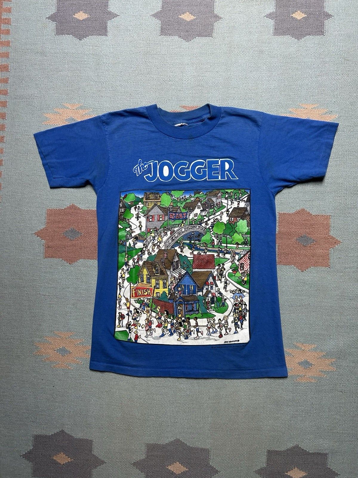Vintage Vtg 90s t shirt the jogger John Holladay cartoon running M Size US M / EU 48-50 / 2 - 1 Thumbnail
