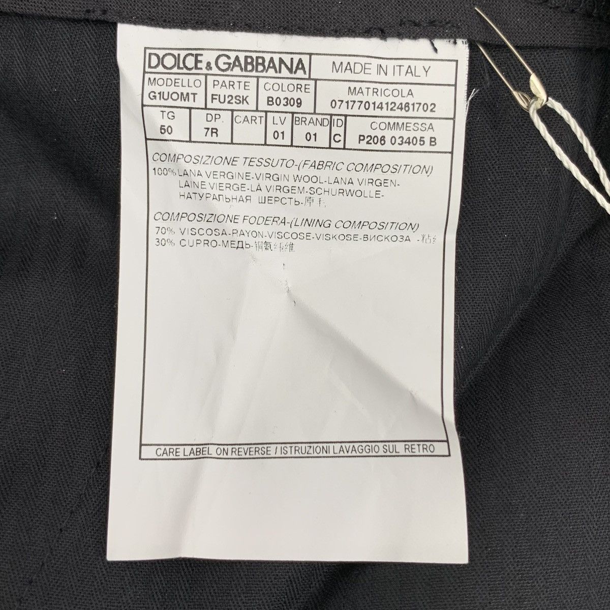 Dolce & Gabbana Dolce Gabbana Dark Blue Wool Casual Suit Trousers K26WX Size US 36 / EU 52 - 7 Thumbnail