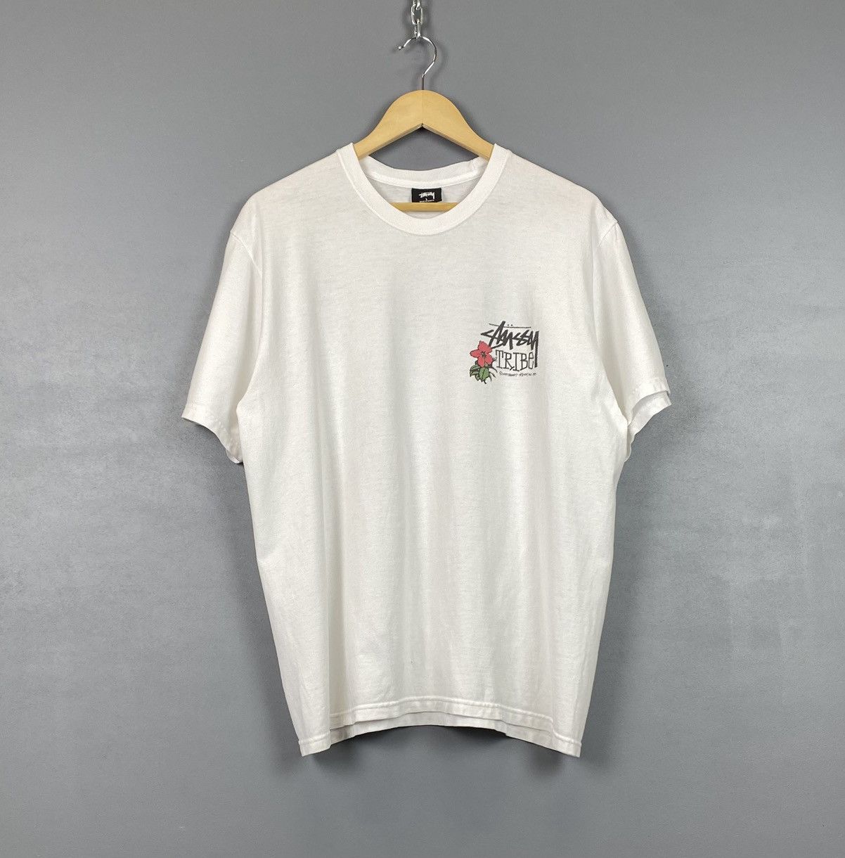 Stussy Stussy Tribe Big Logo T-Shirt Men’s Size L White Graphic Size US L / EU 52-54 / 3 - 3 Thumbnail