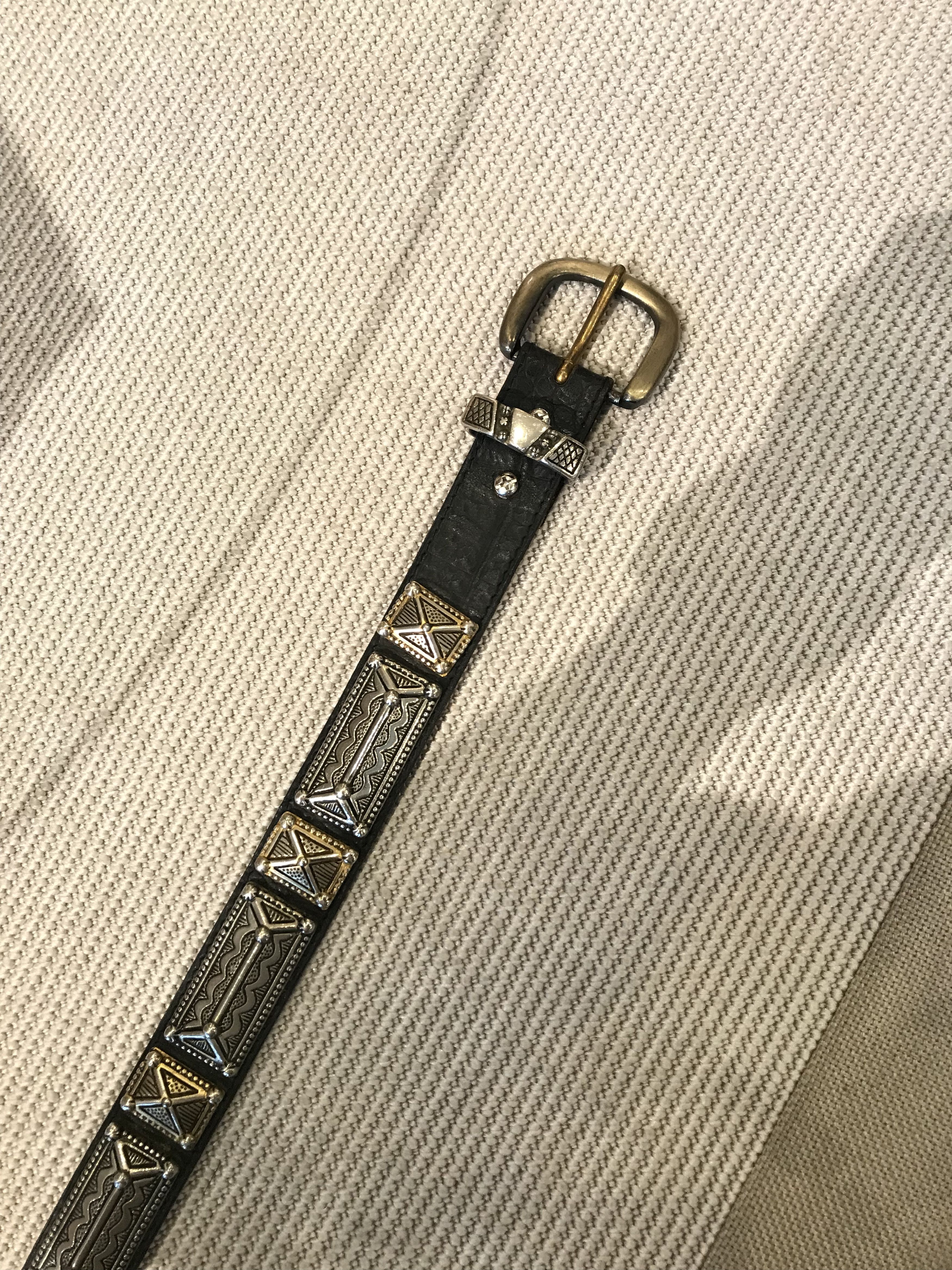 Vintage 🔥 Rare 🔥 Vintage EA Belts Studed Chrome Size ONE SIZE - 12 Thumbnail