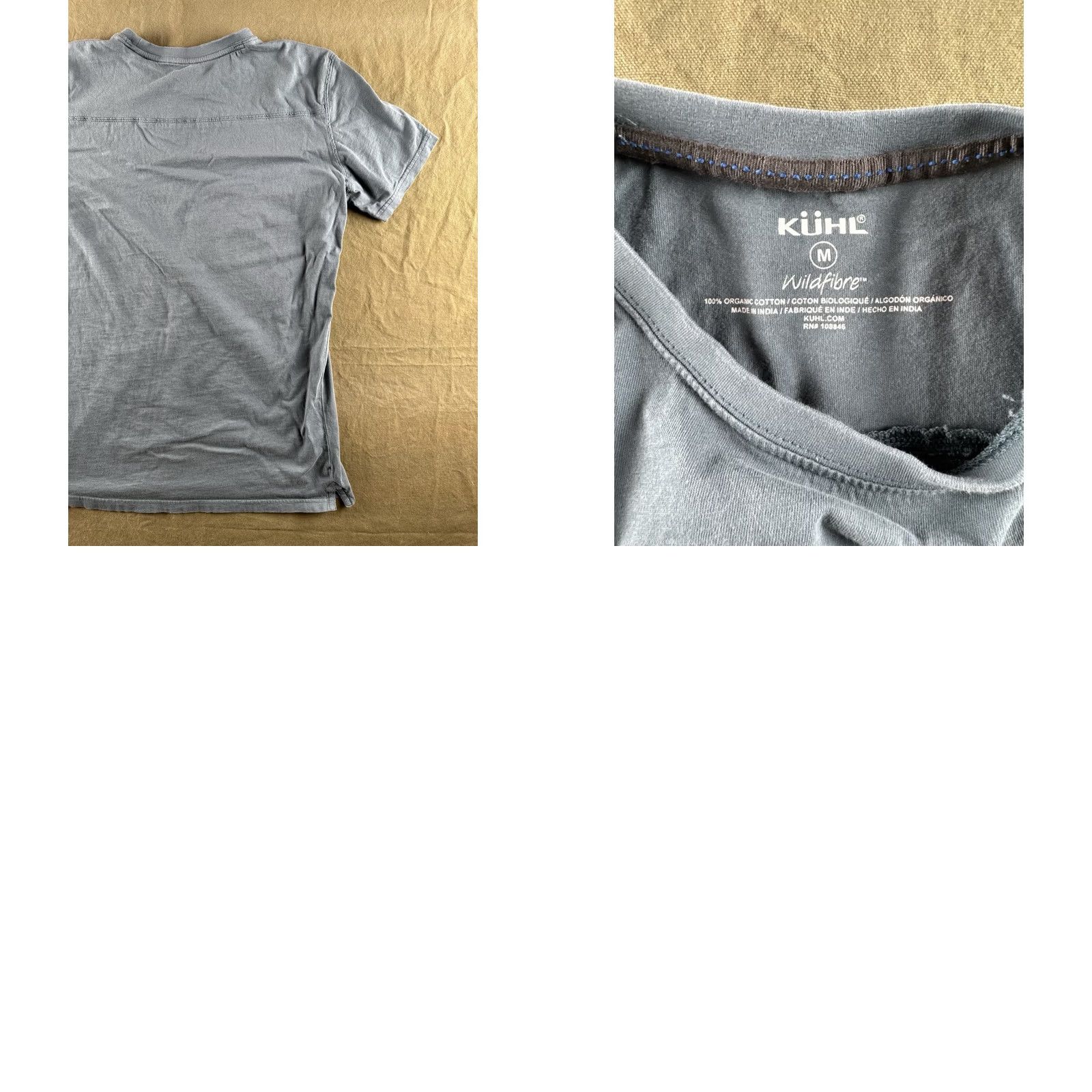 Logo 7 Kühl T Shirt Mens L Gray Organic Cotton Outdoor Hiking Logo Tee Size US L / EU 52-54 / 3 - 8 Thumbnail